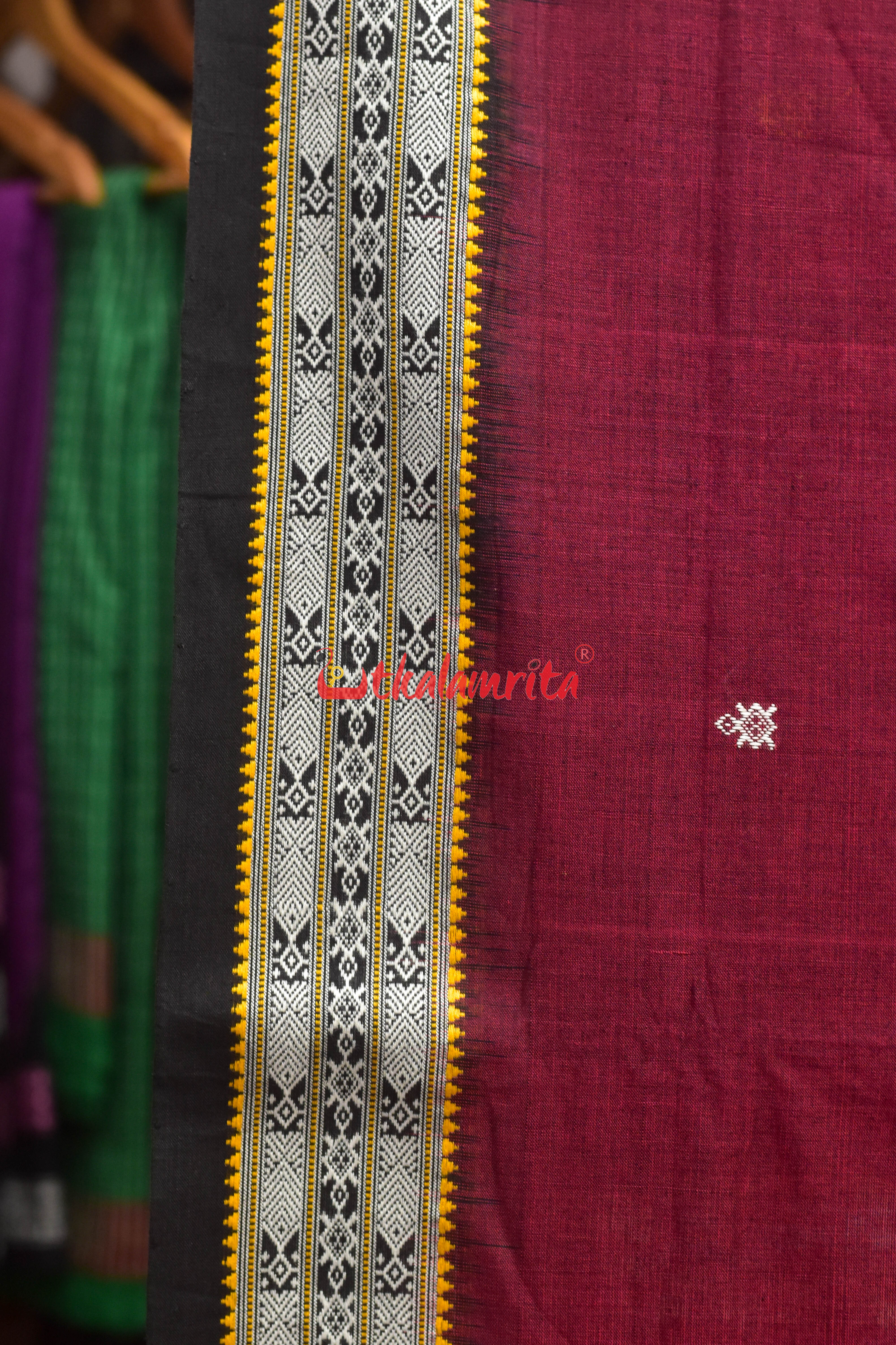 Nuapatna Habaspuri Maroon Cotton Saree