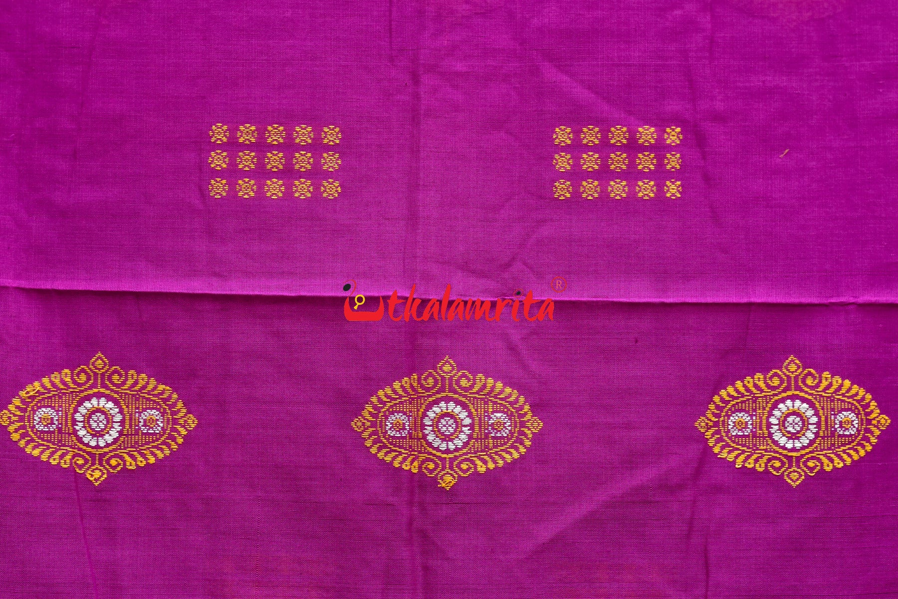 Lavender Bomkai Cotton Saree