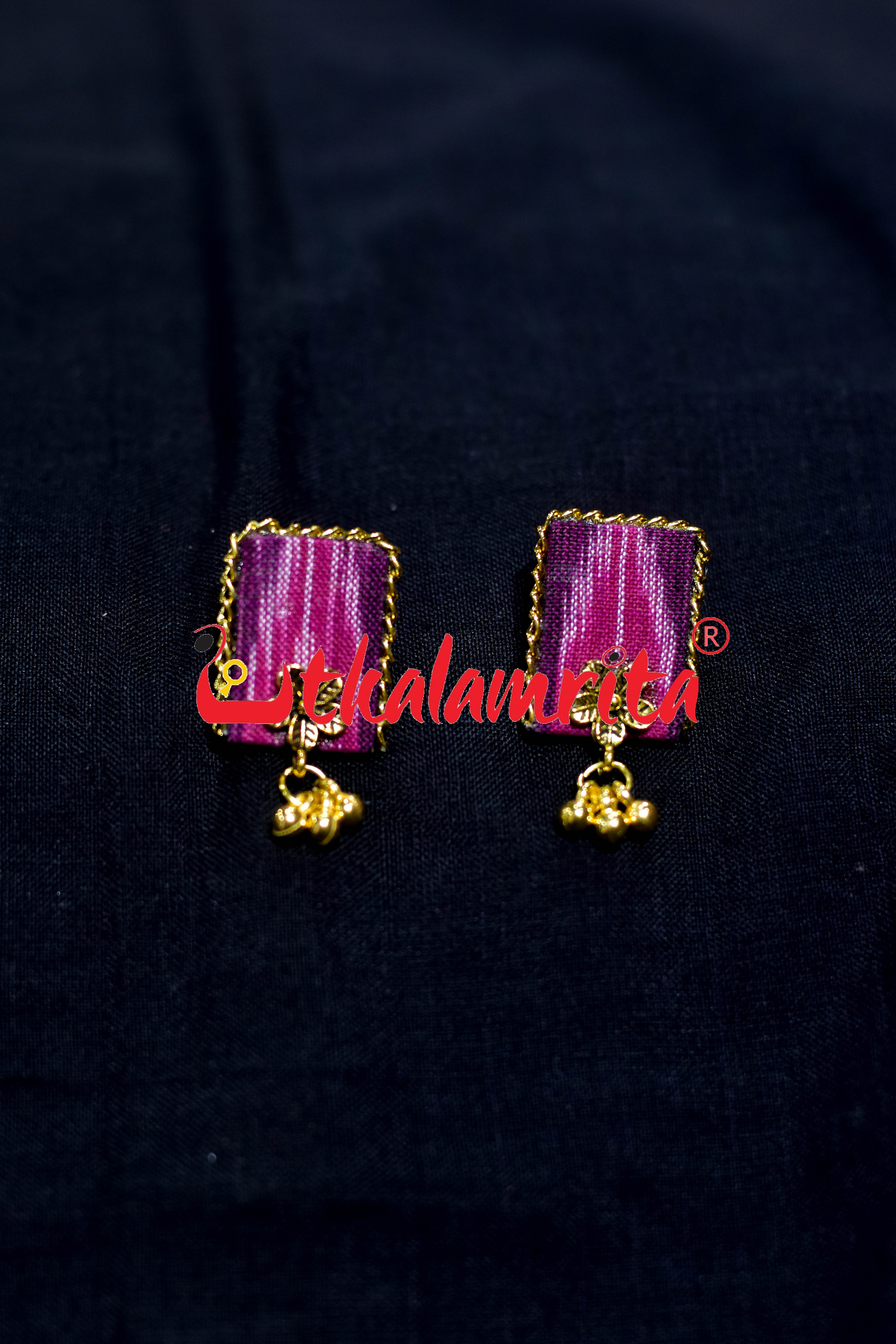 Golden Magenta Ikat Small Choker Set