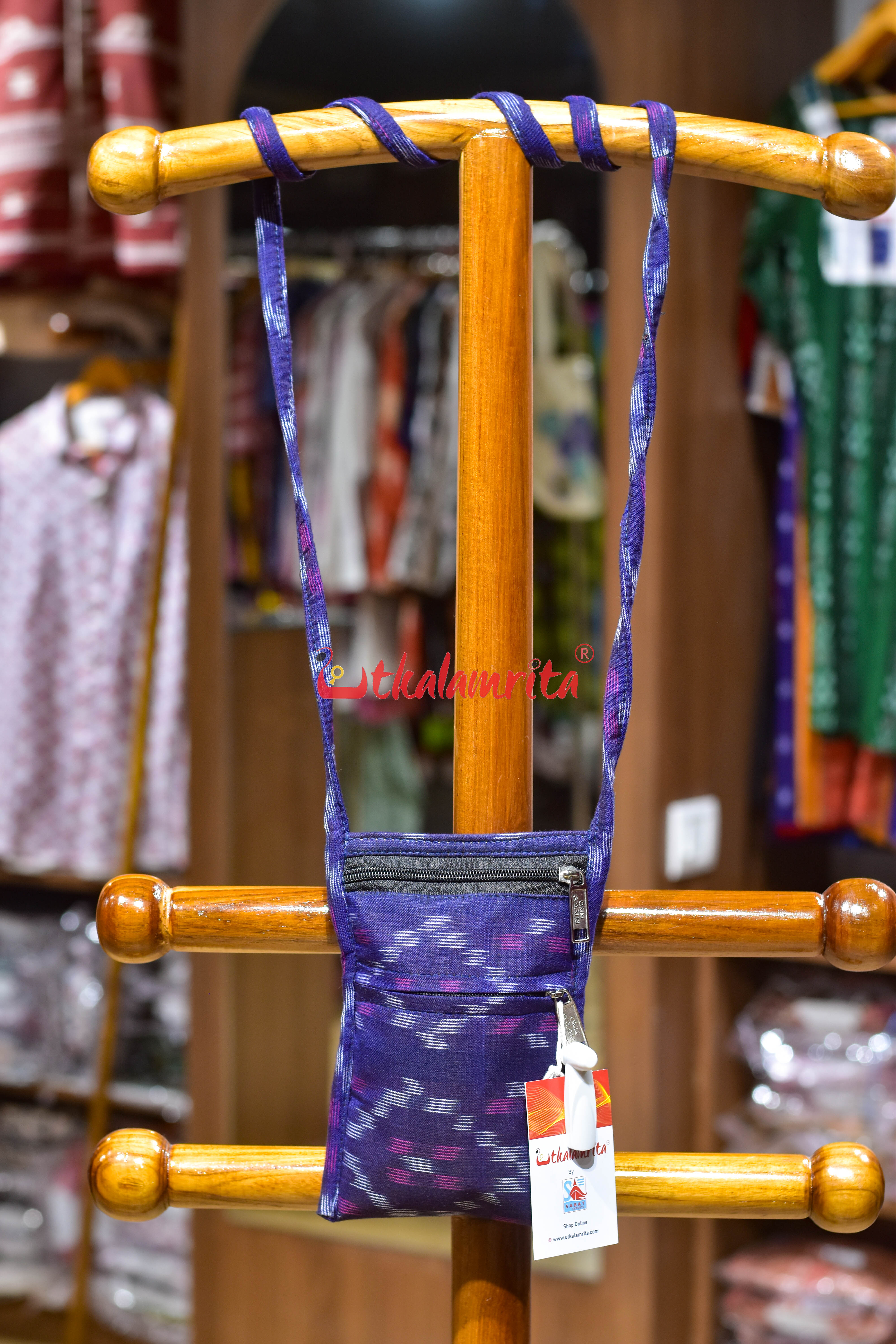 Purple Tetris Mobile Sling Bag