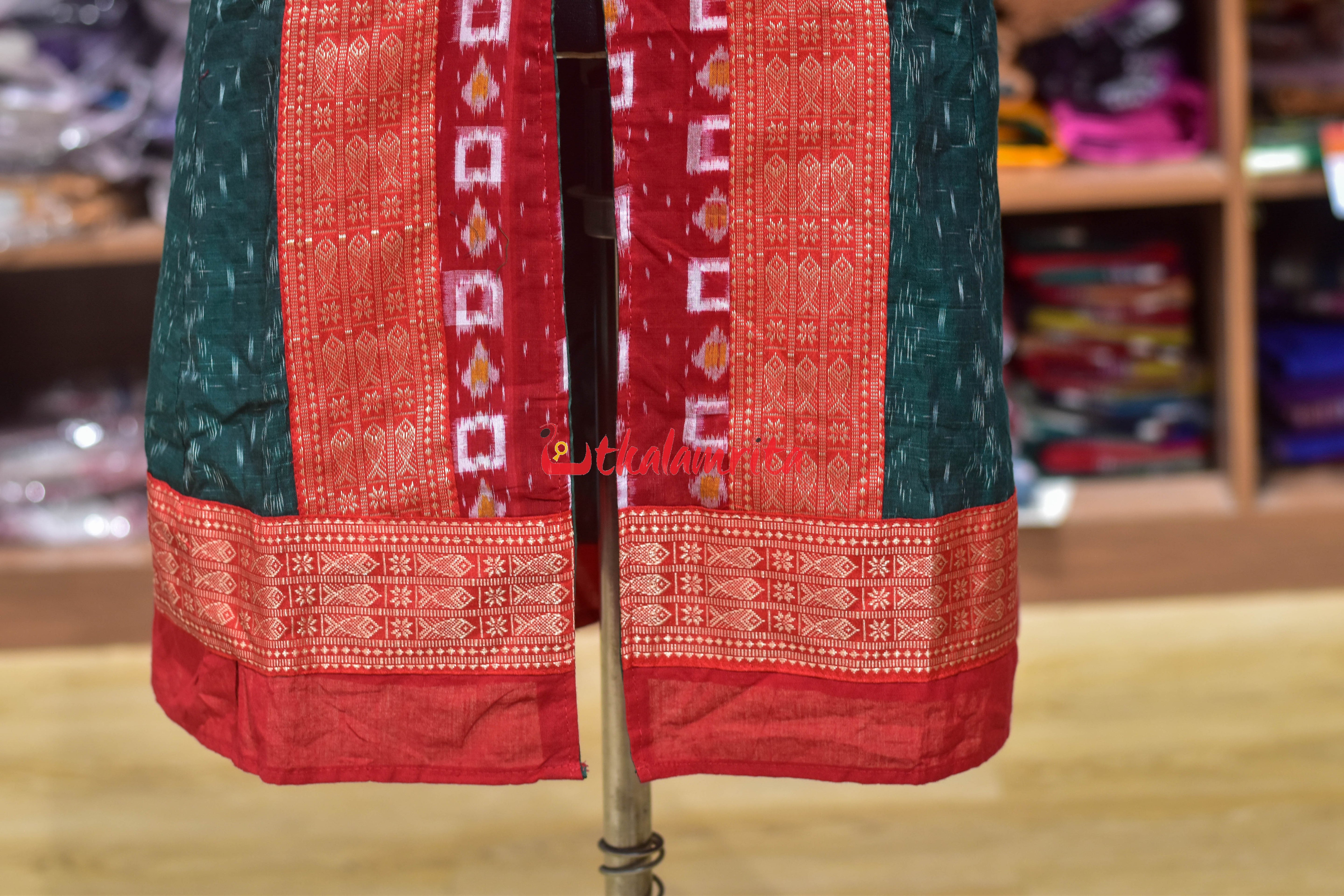 Green Flower with Middle Design (Anarkali)