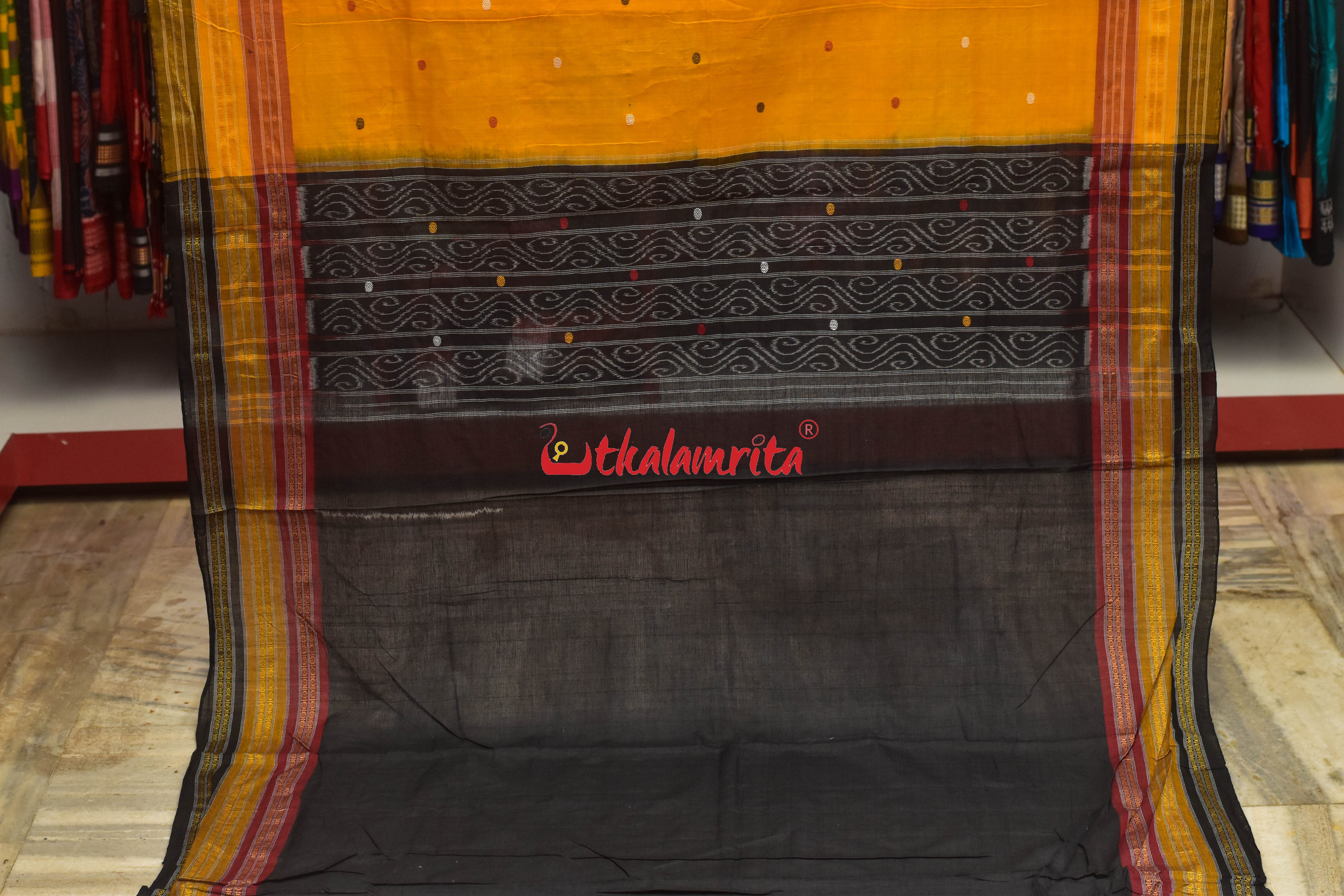 Pink with Body Pasapali Khandua Cotton Saree