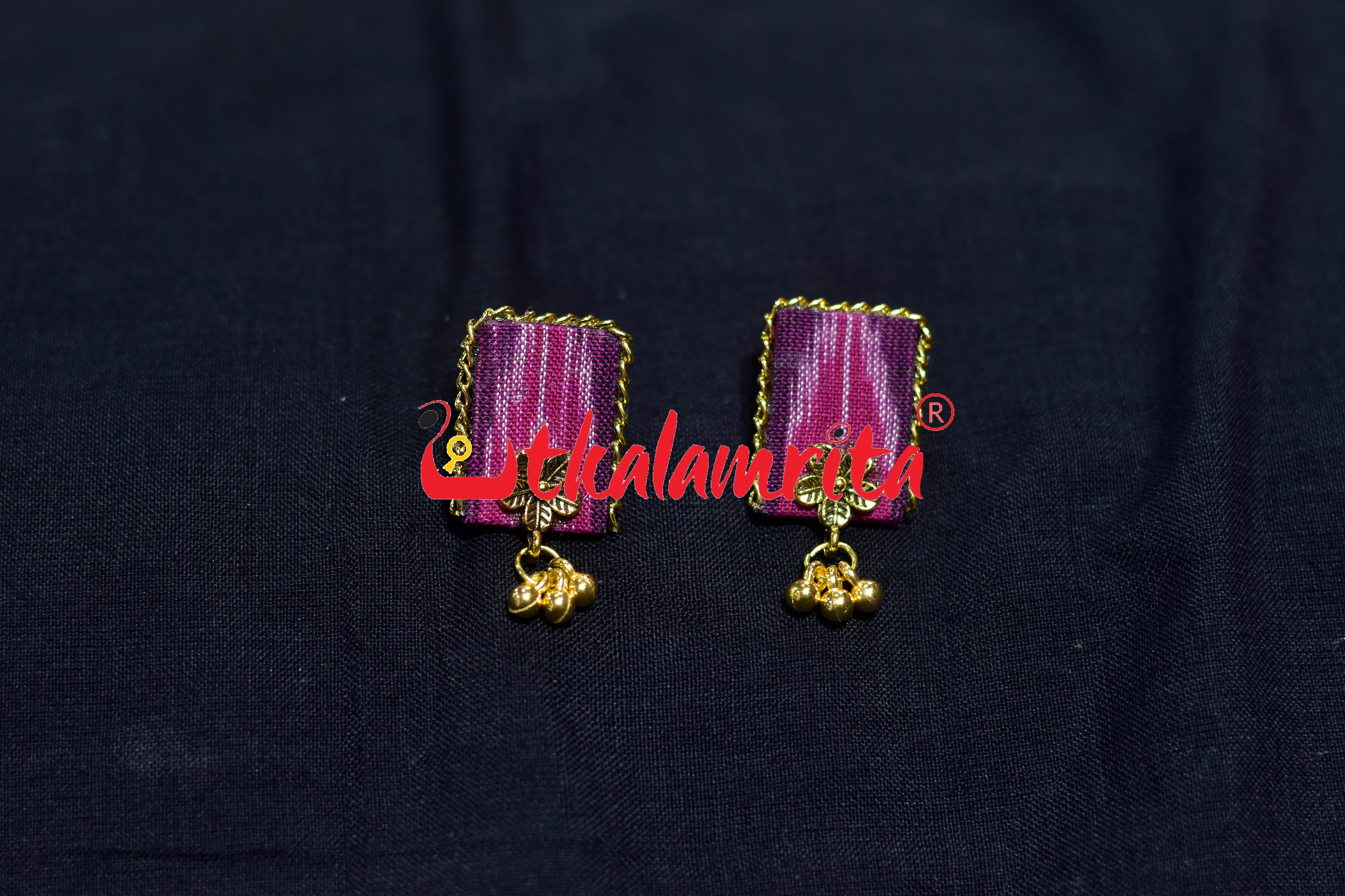 Golden Magenta Ikat Small Choker Set
