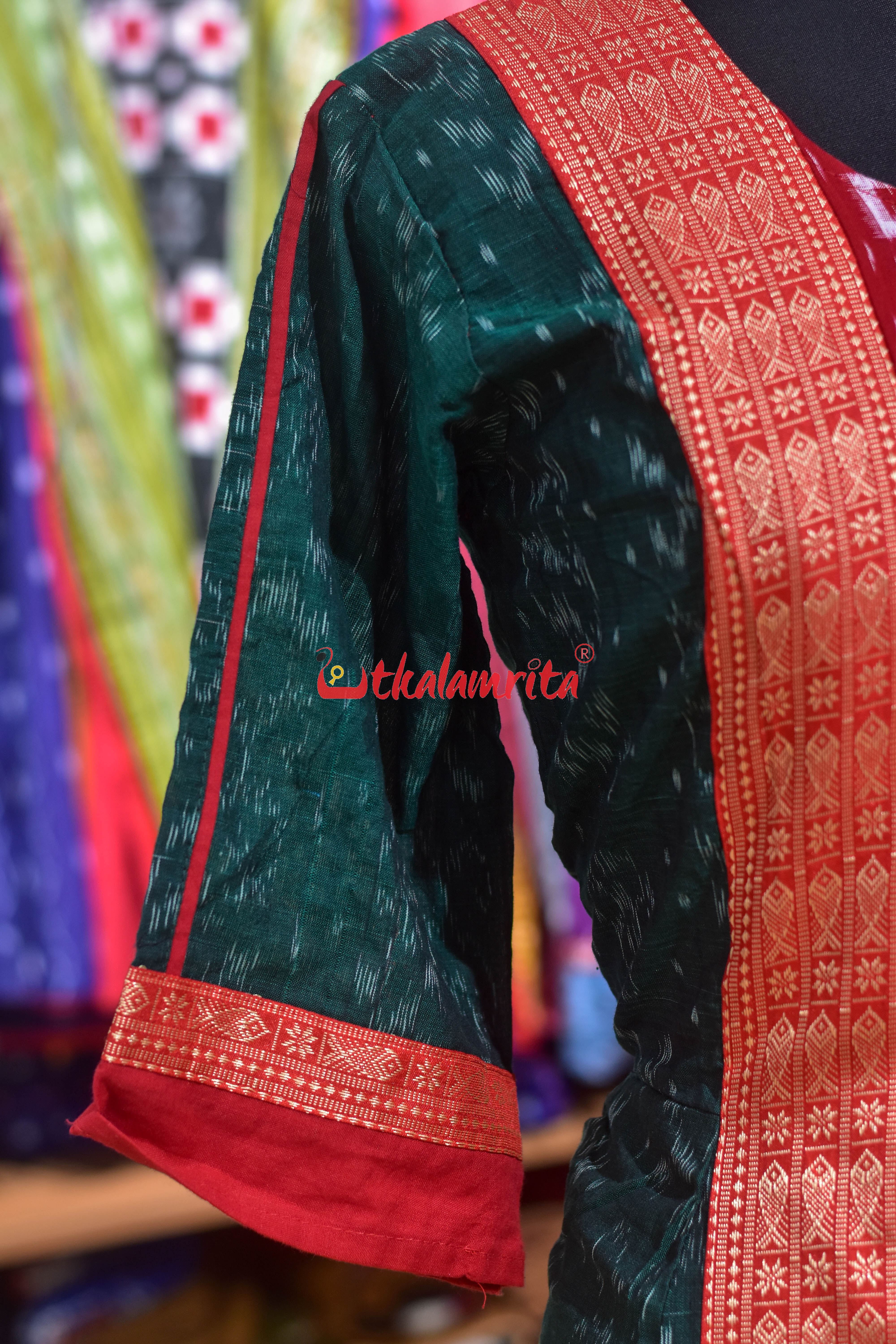 Green Flower with Middle Design (Anarkali)