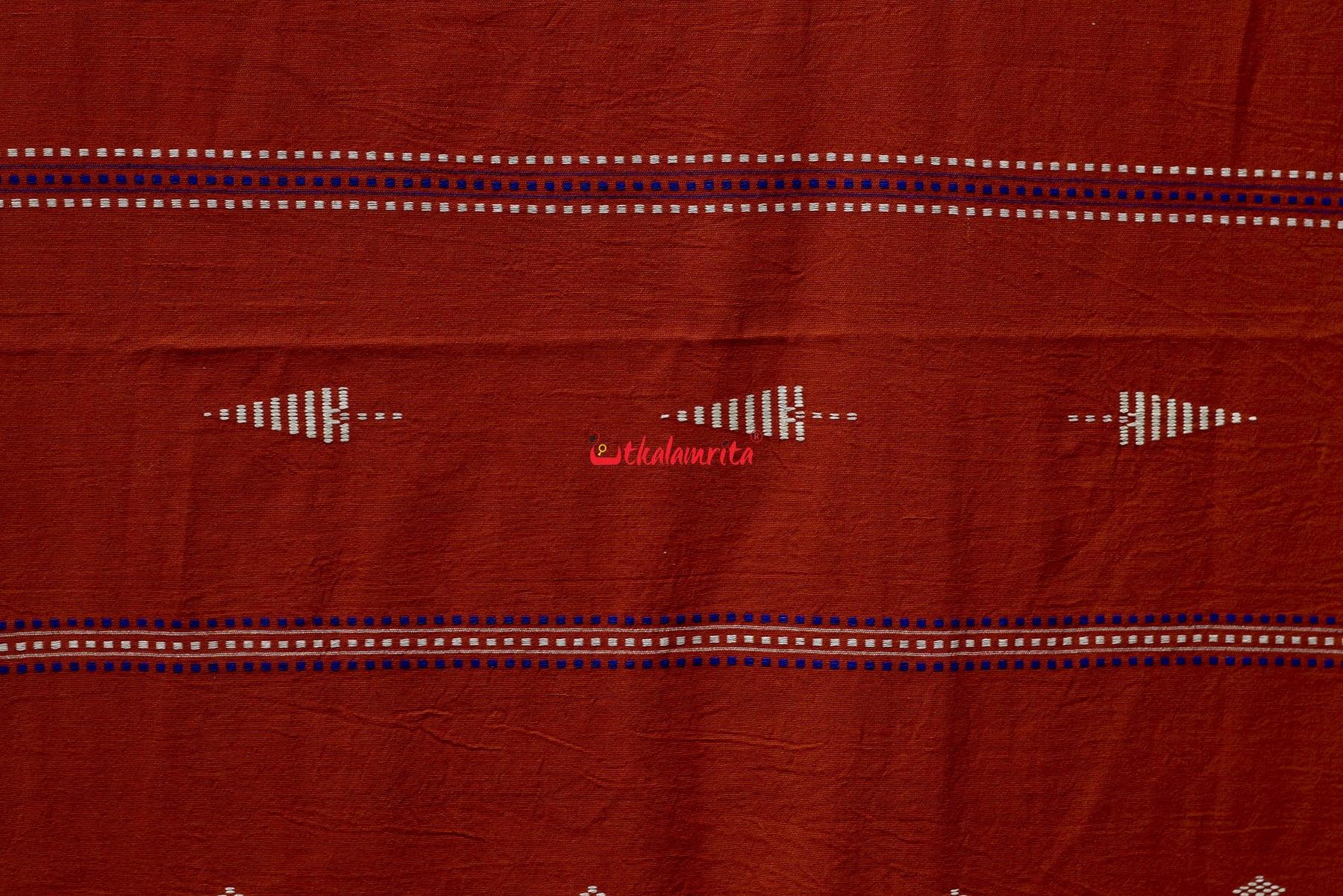 Rust White Kotpad Saree