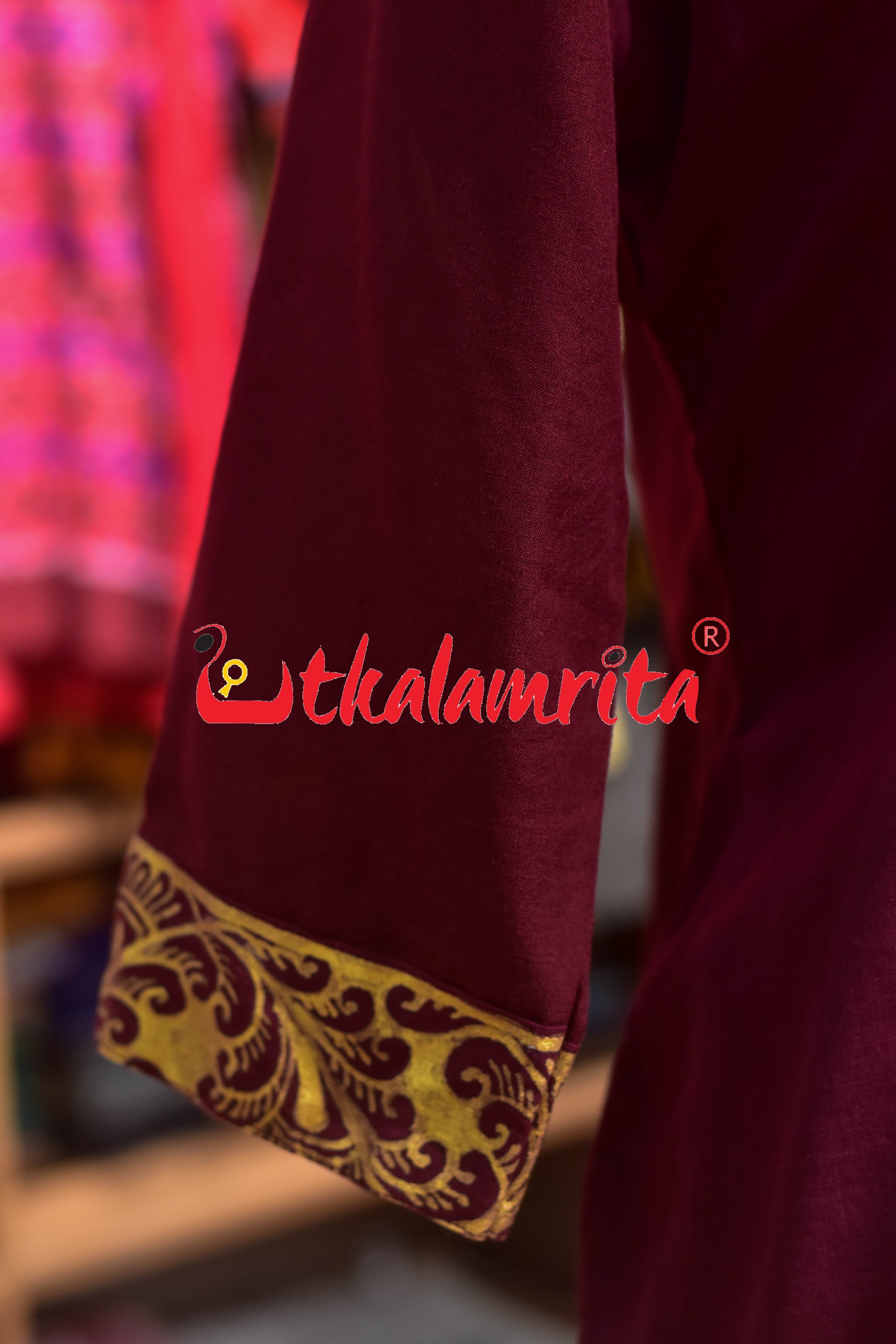 Horse and Konark Chakra Pattachitra (Ladies' Short kurta)