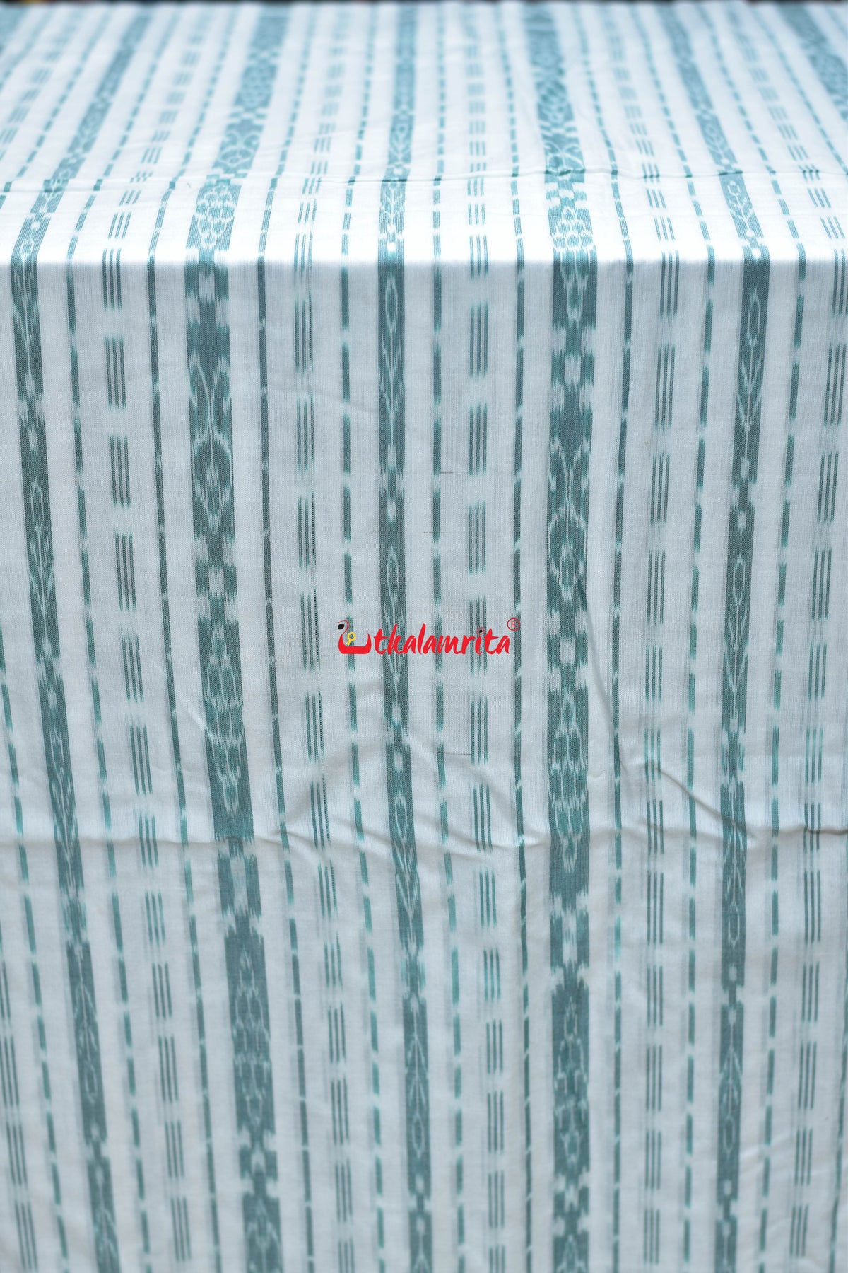 White Green Phula Labanga Cotton (Fabric)