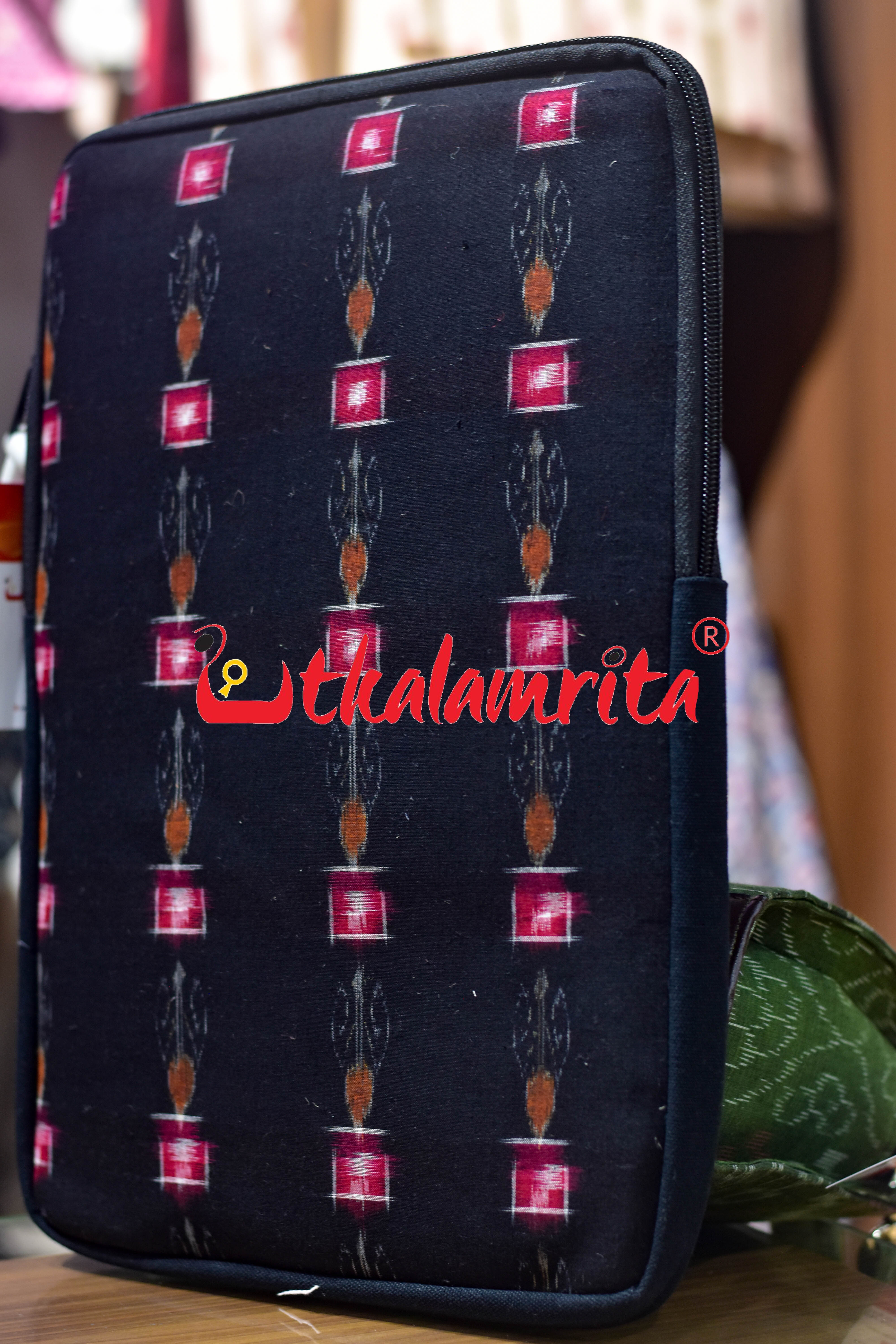 Black Red Labanga Pasapali Laptop Bag