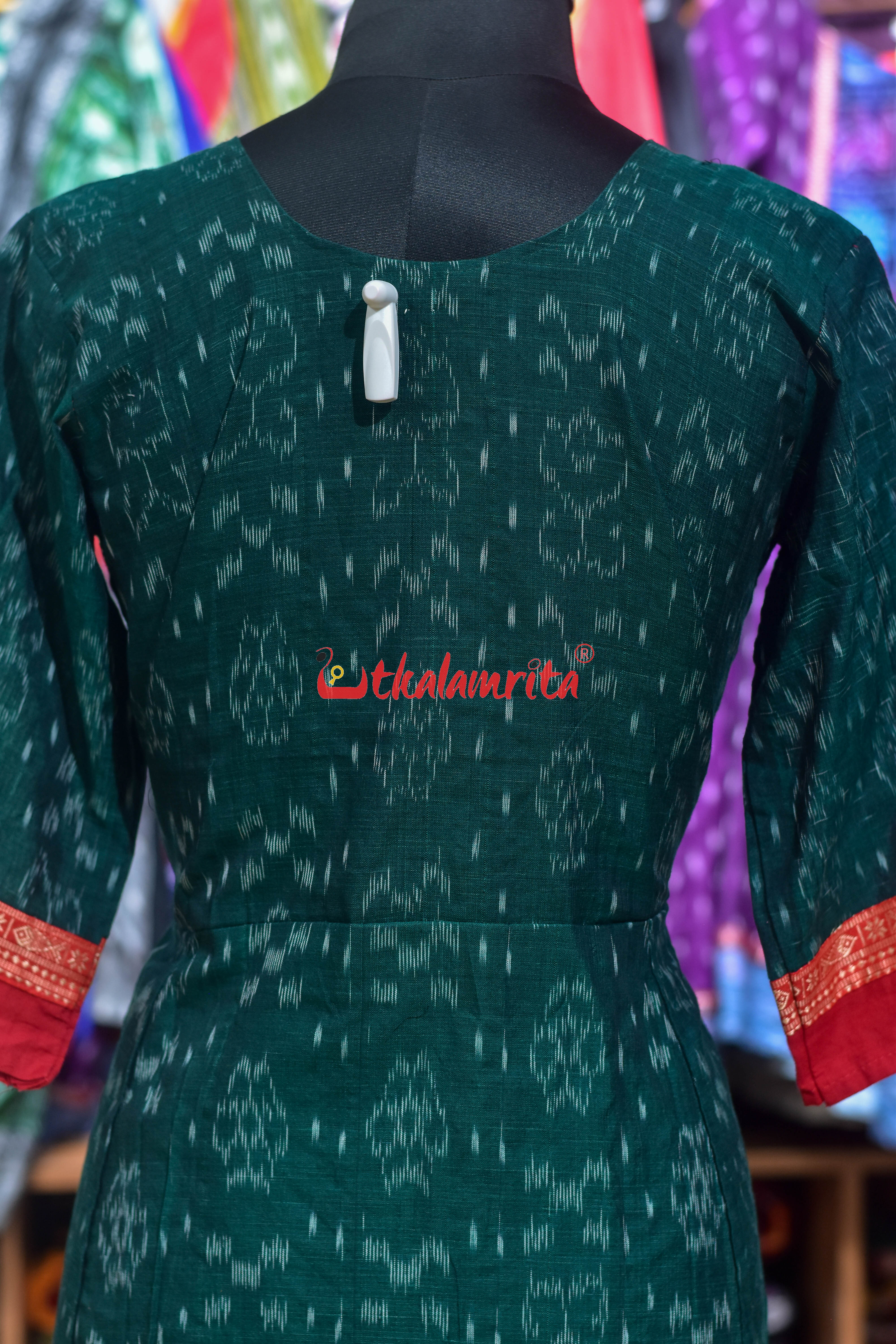 Green Flower with Middle Design (Anarkali)