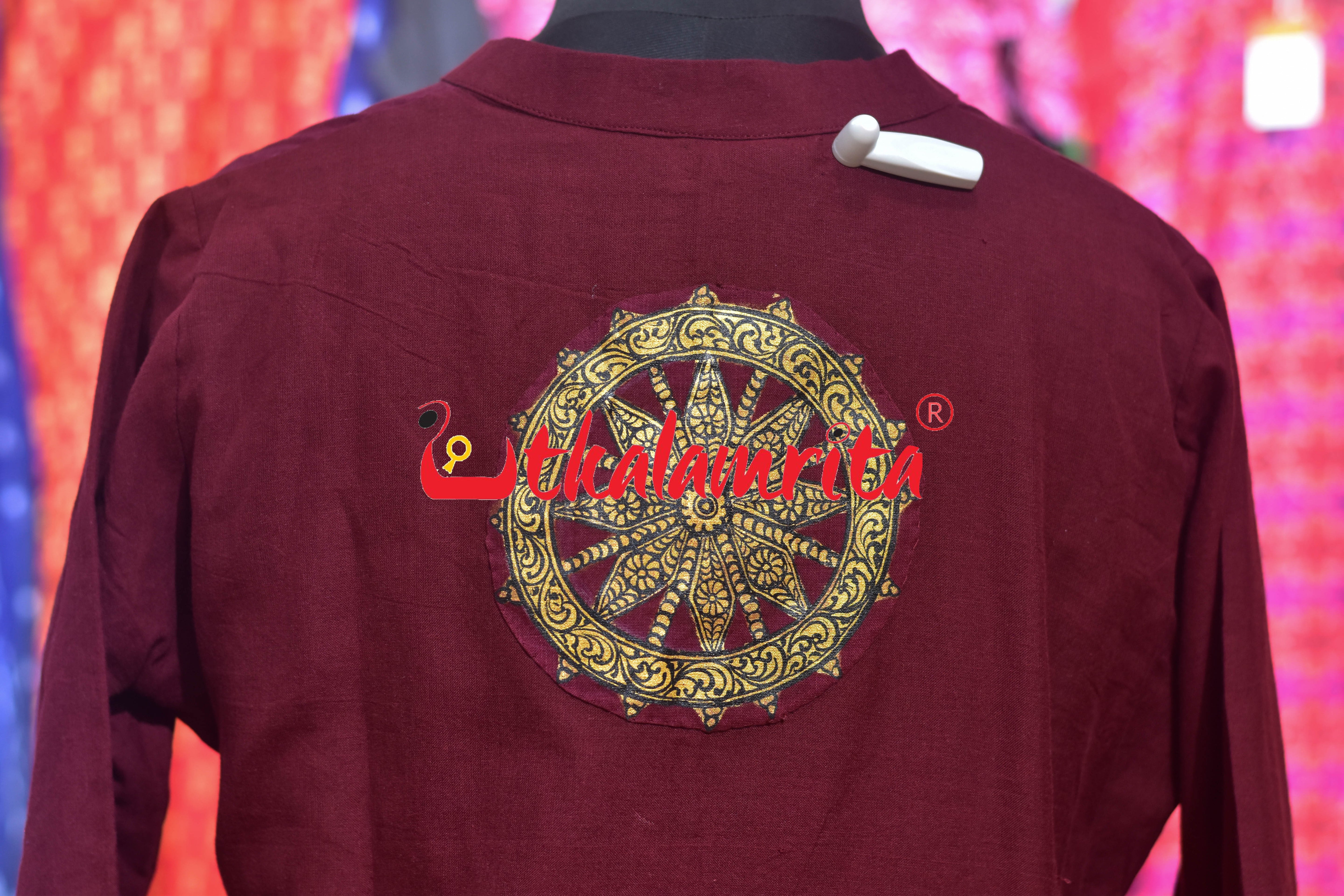 Horse and Konark Chakra Pattachitra (Ladies' Short kurta)