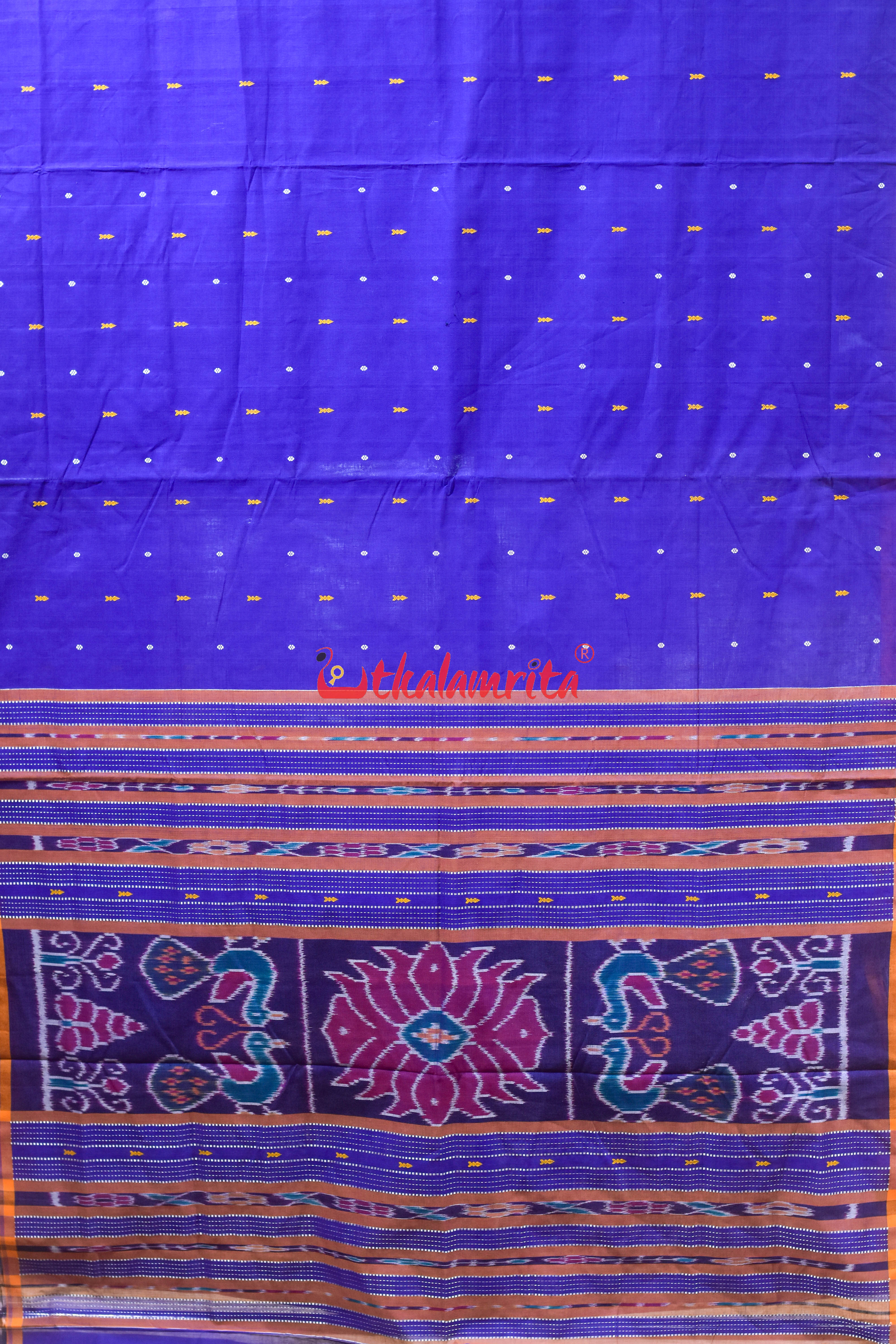 Purple Orange Mayura Pittala Single Cotton Saree