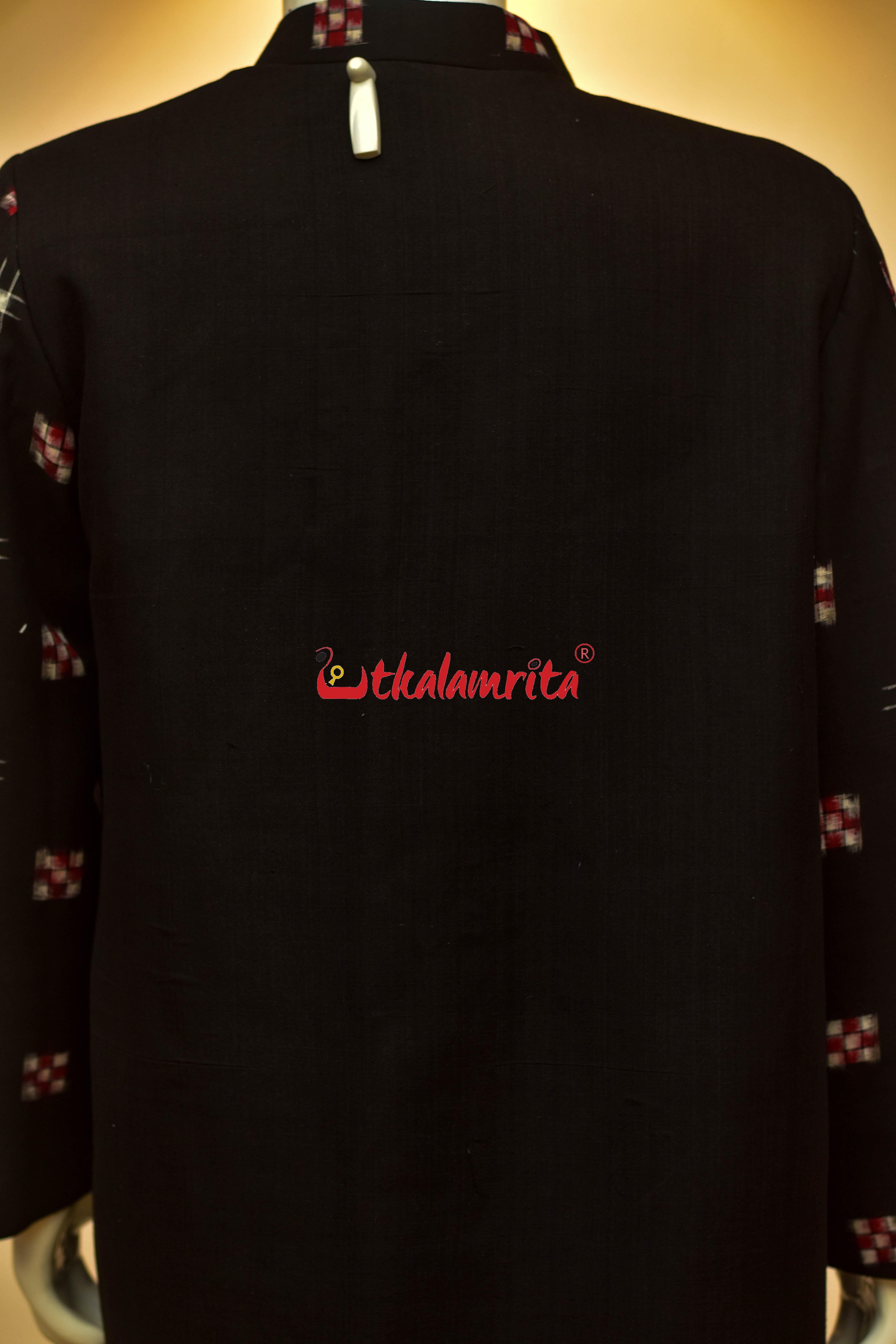 Plain Black with Star Sakta (Men's Sherwani)