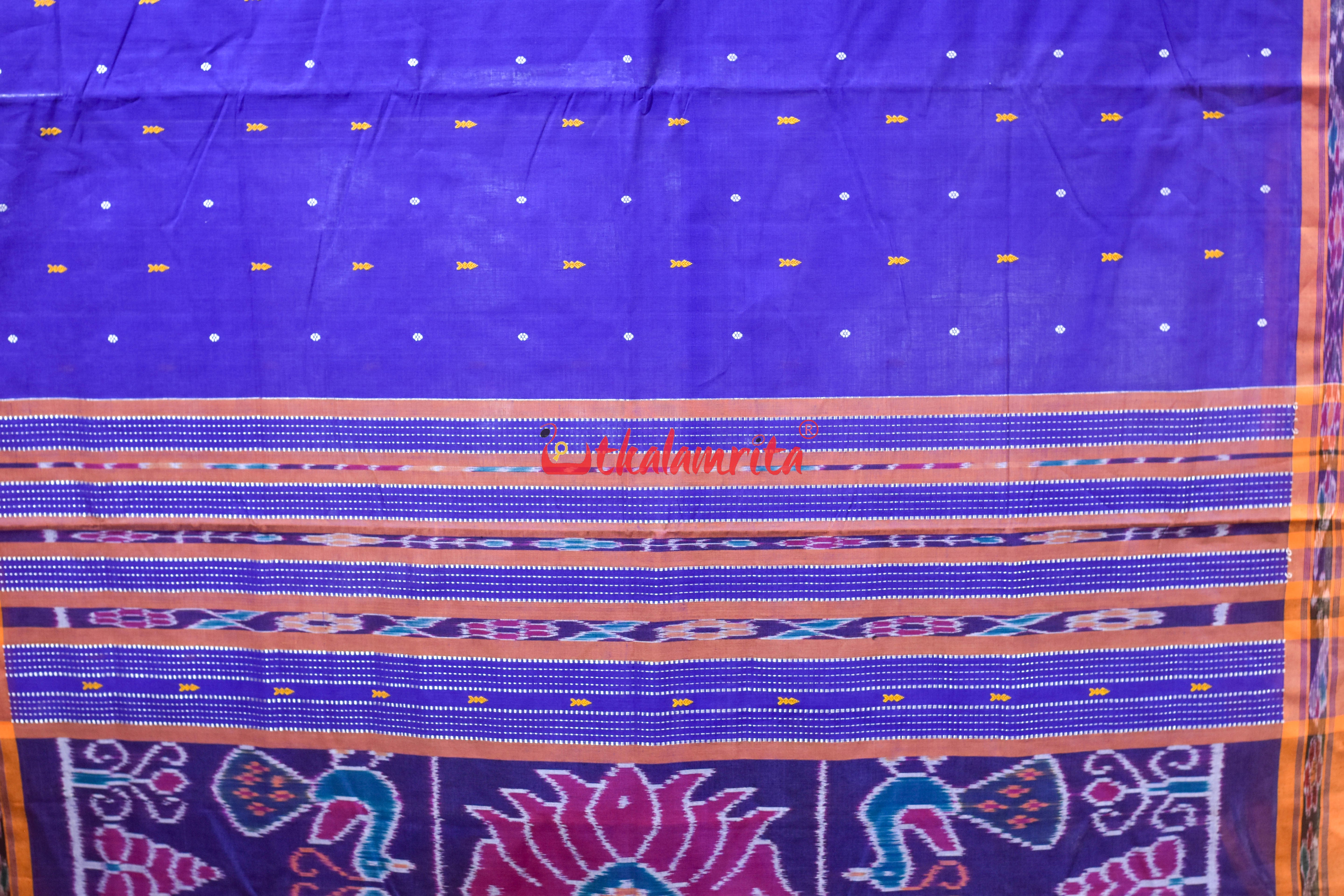 Purple Orange Mayura Pittala Single Cotton Saree