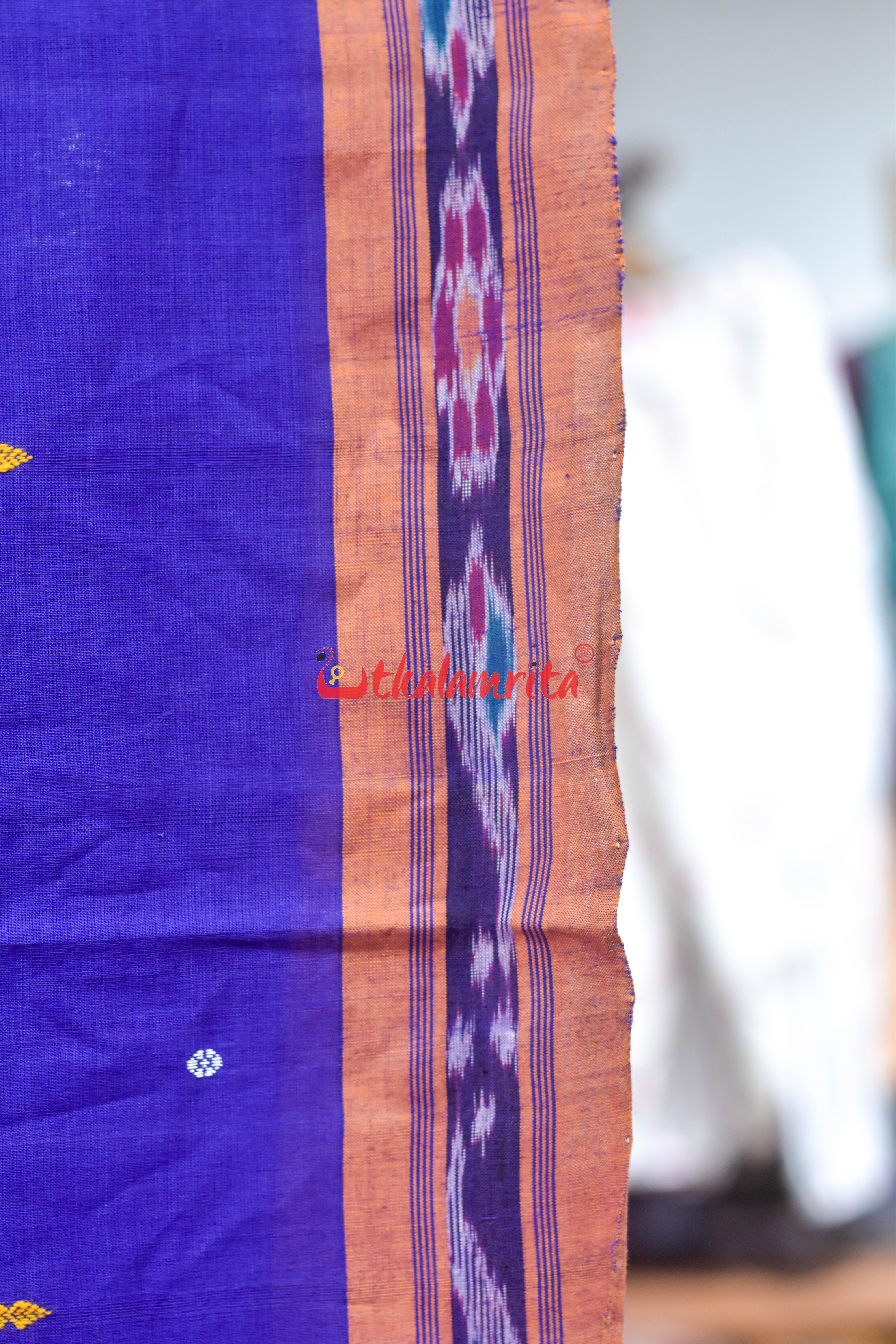 Purple Orange Mayura Pittala Single Cotton Saree