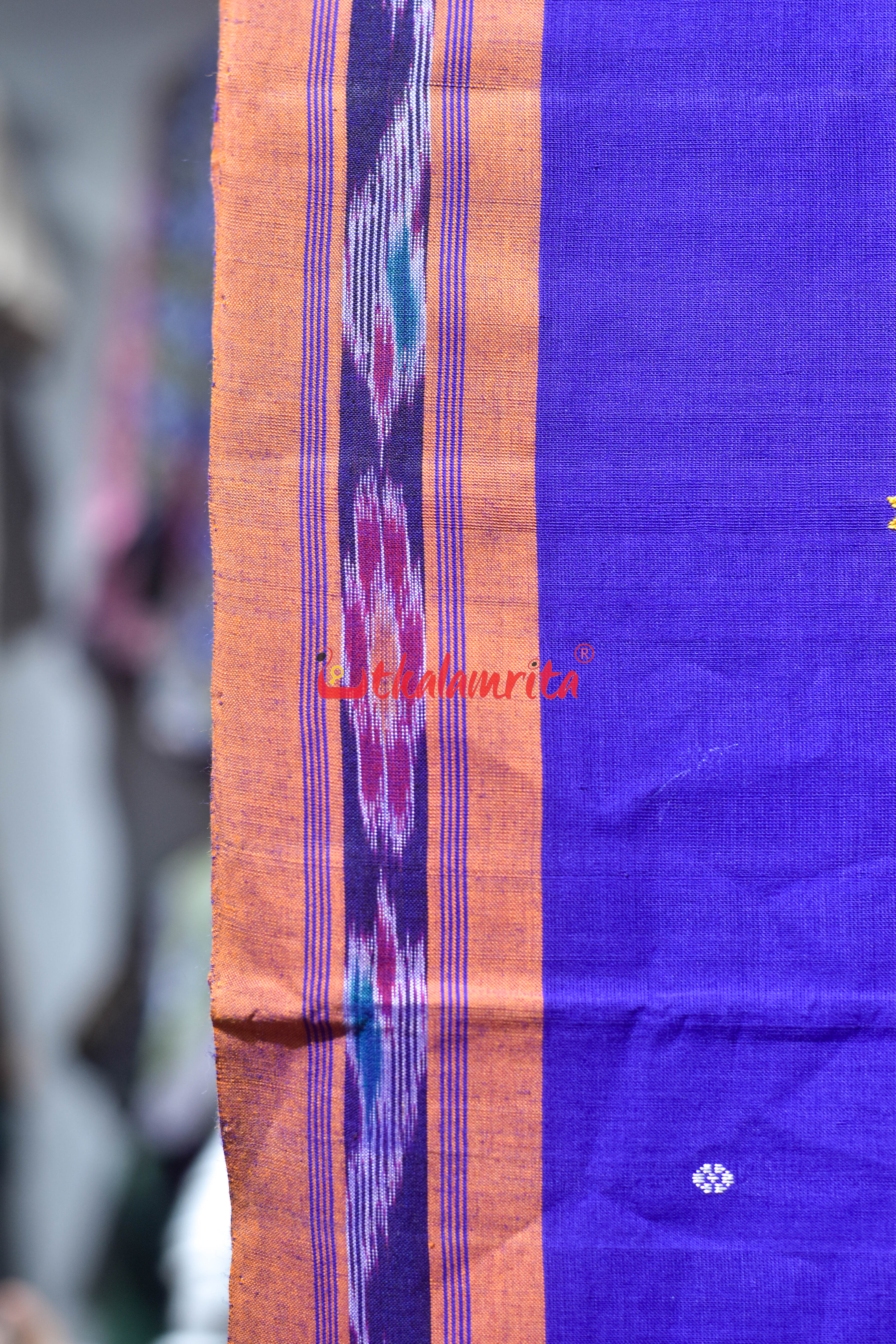 Purple Orange Mayura Pittala Single Cotton Saree