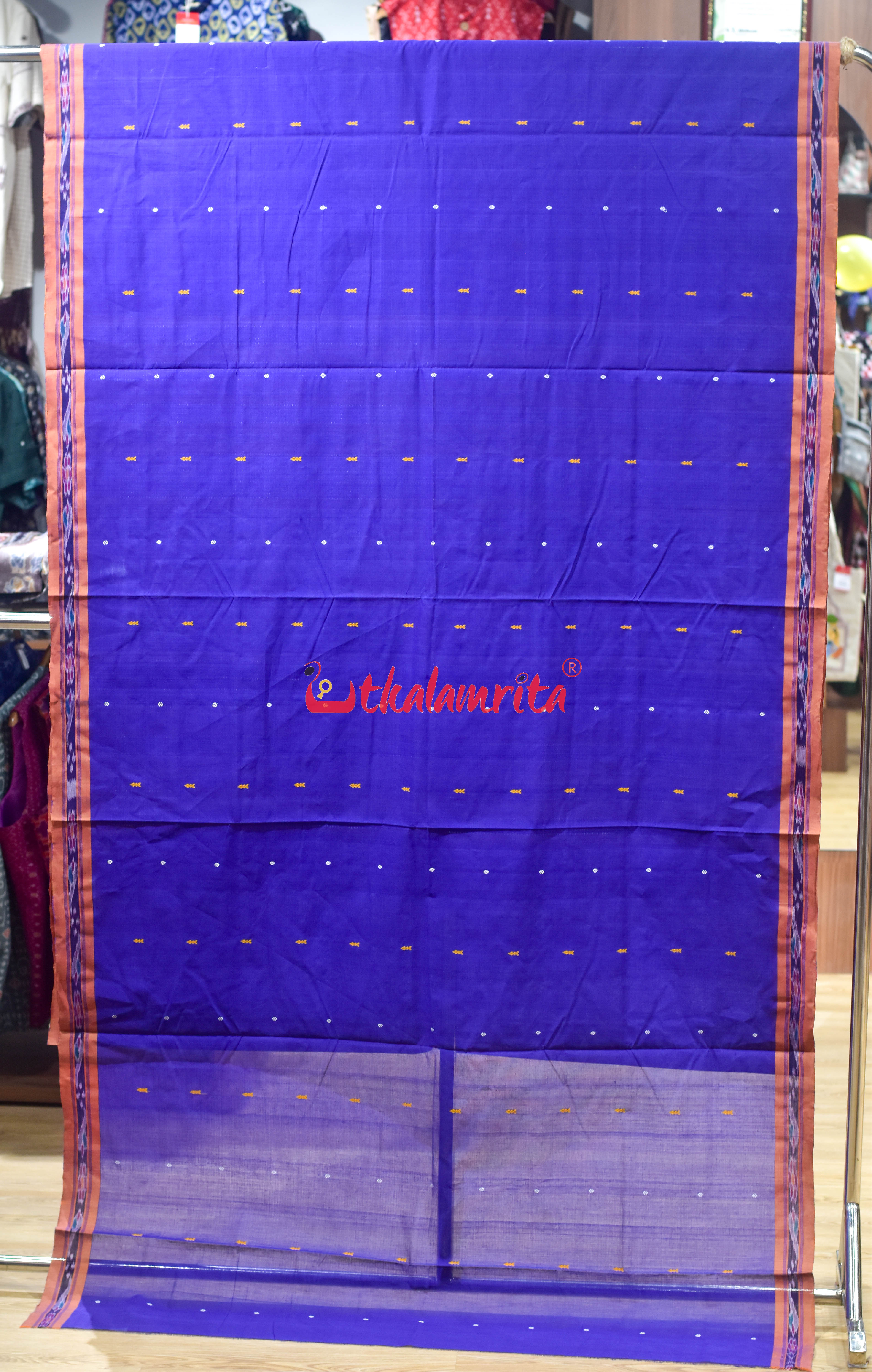 Purple Orange Mayura Pittala Single Cotton Saree
