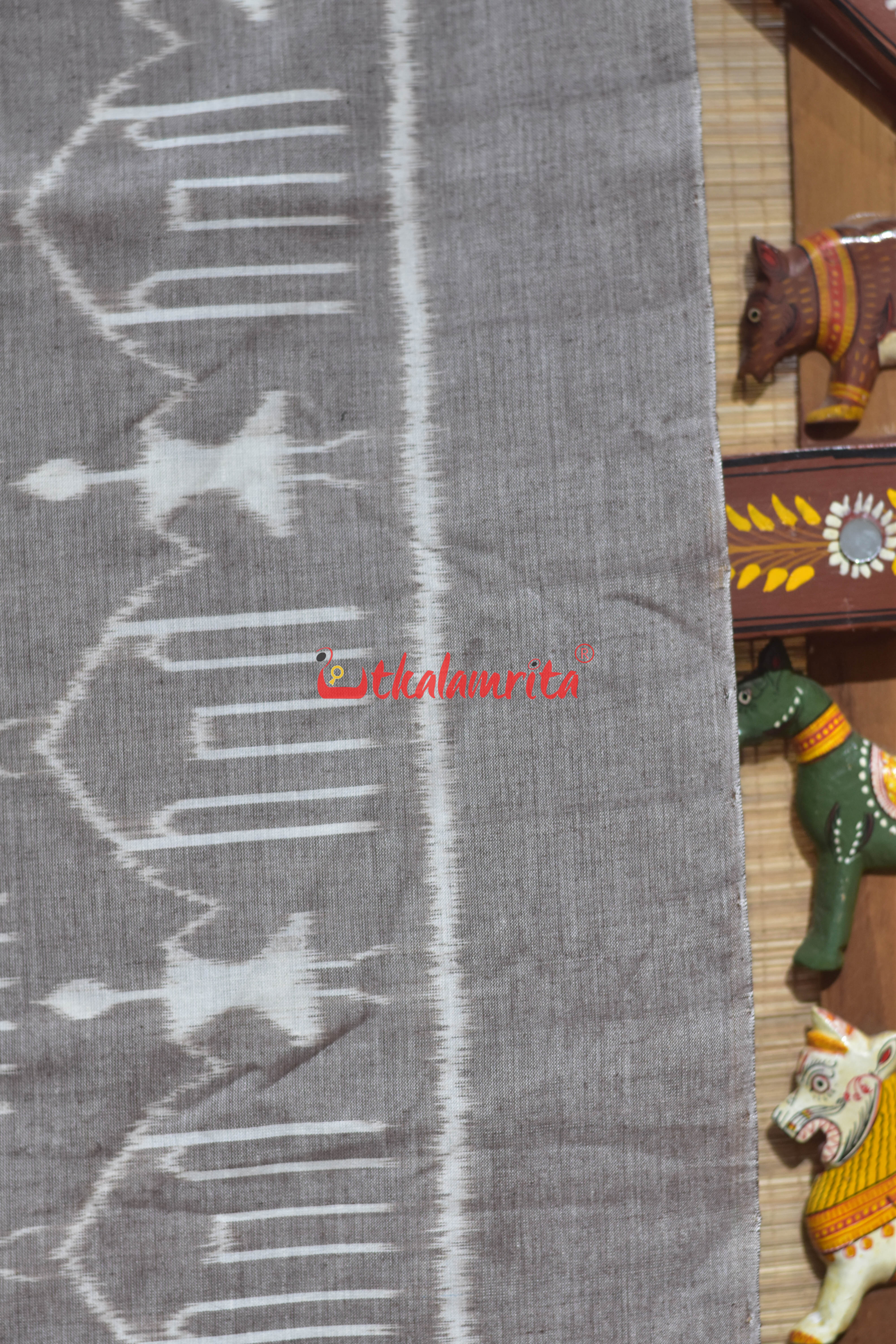 Tribal Light Brown Khandua Cotton Saree