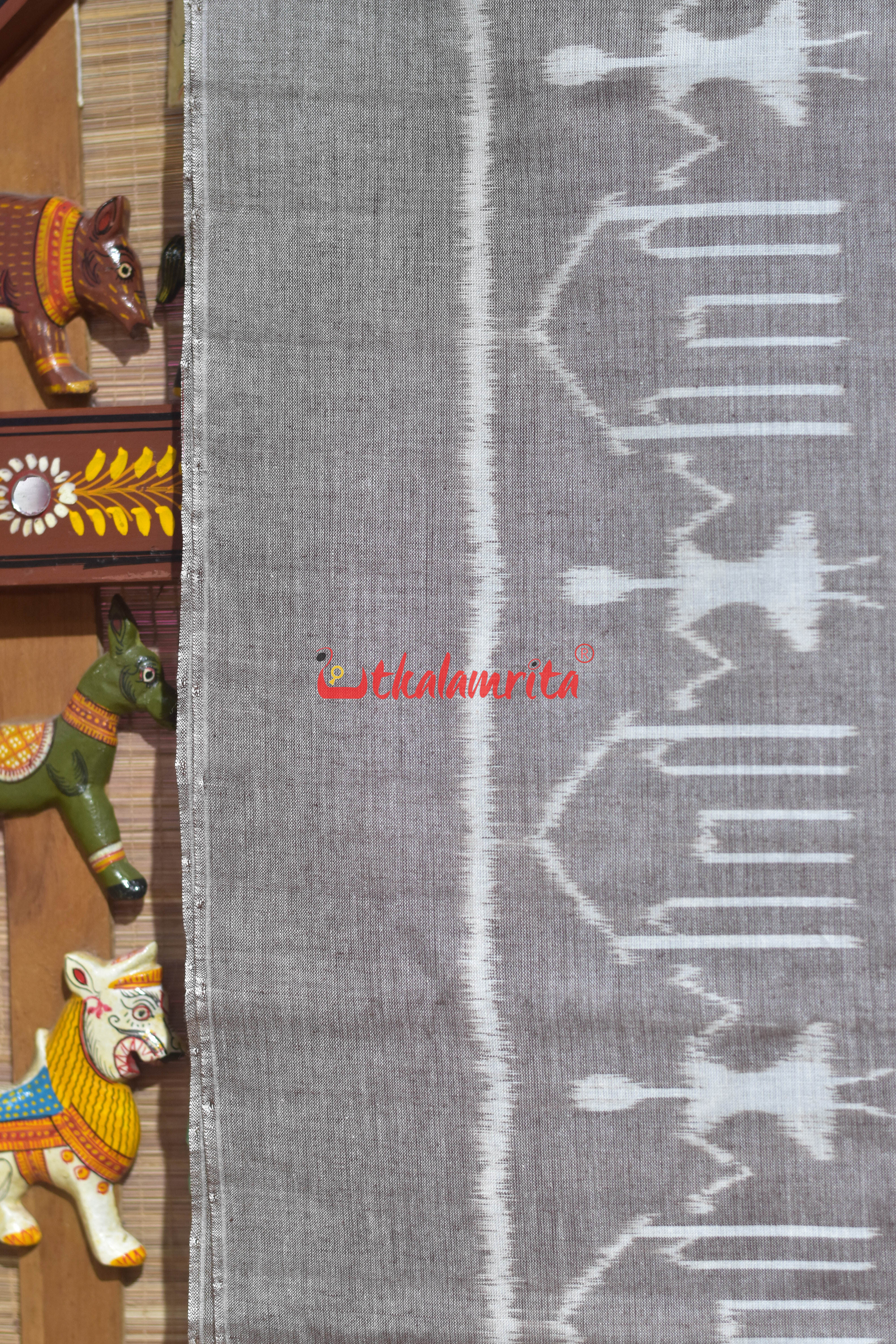 Tribal Light Brown Khandua Cotton Saree