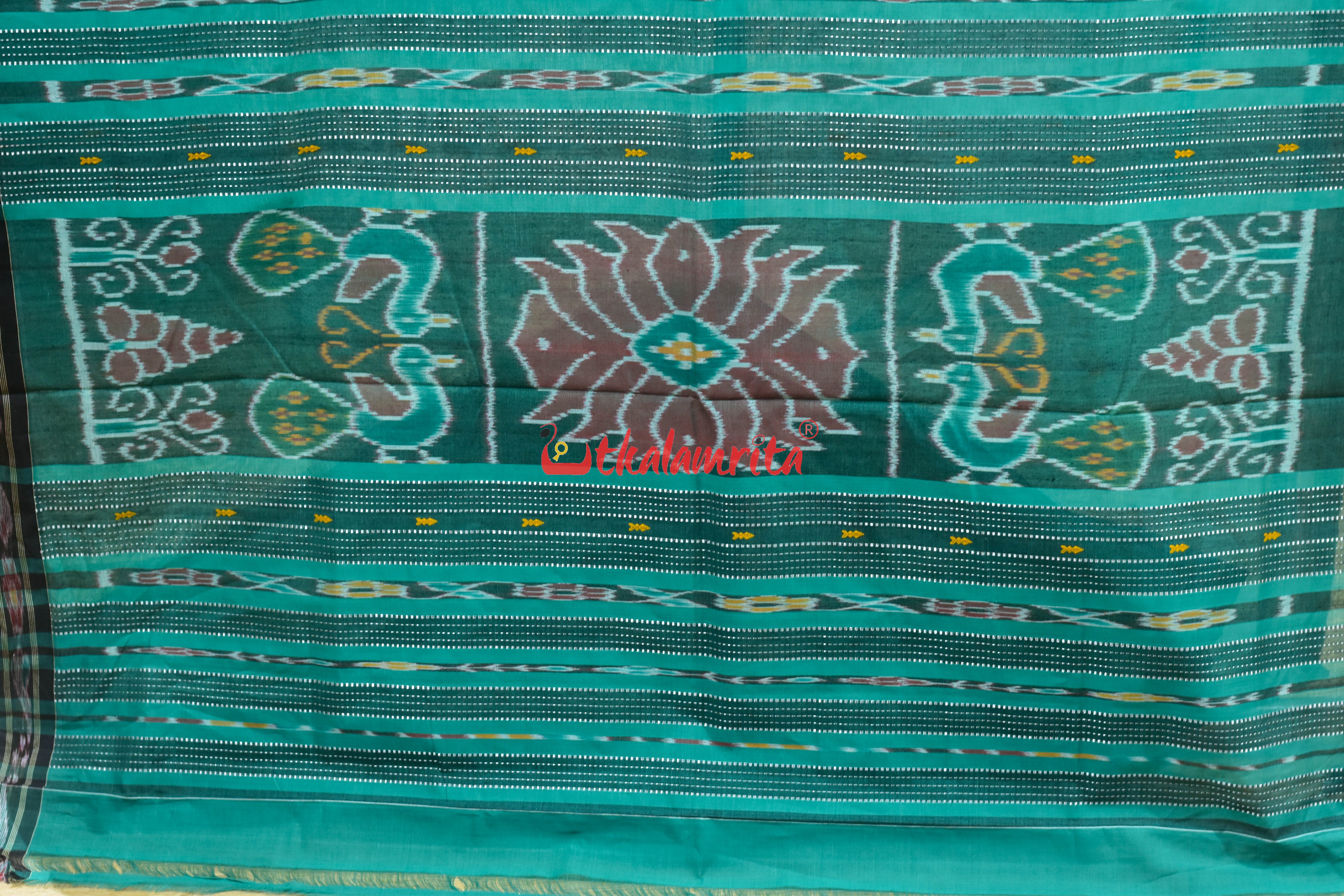 Seafoam Green Pittala Single Cotton Saree