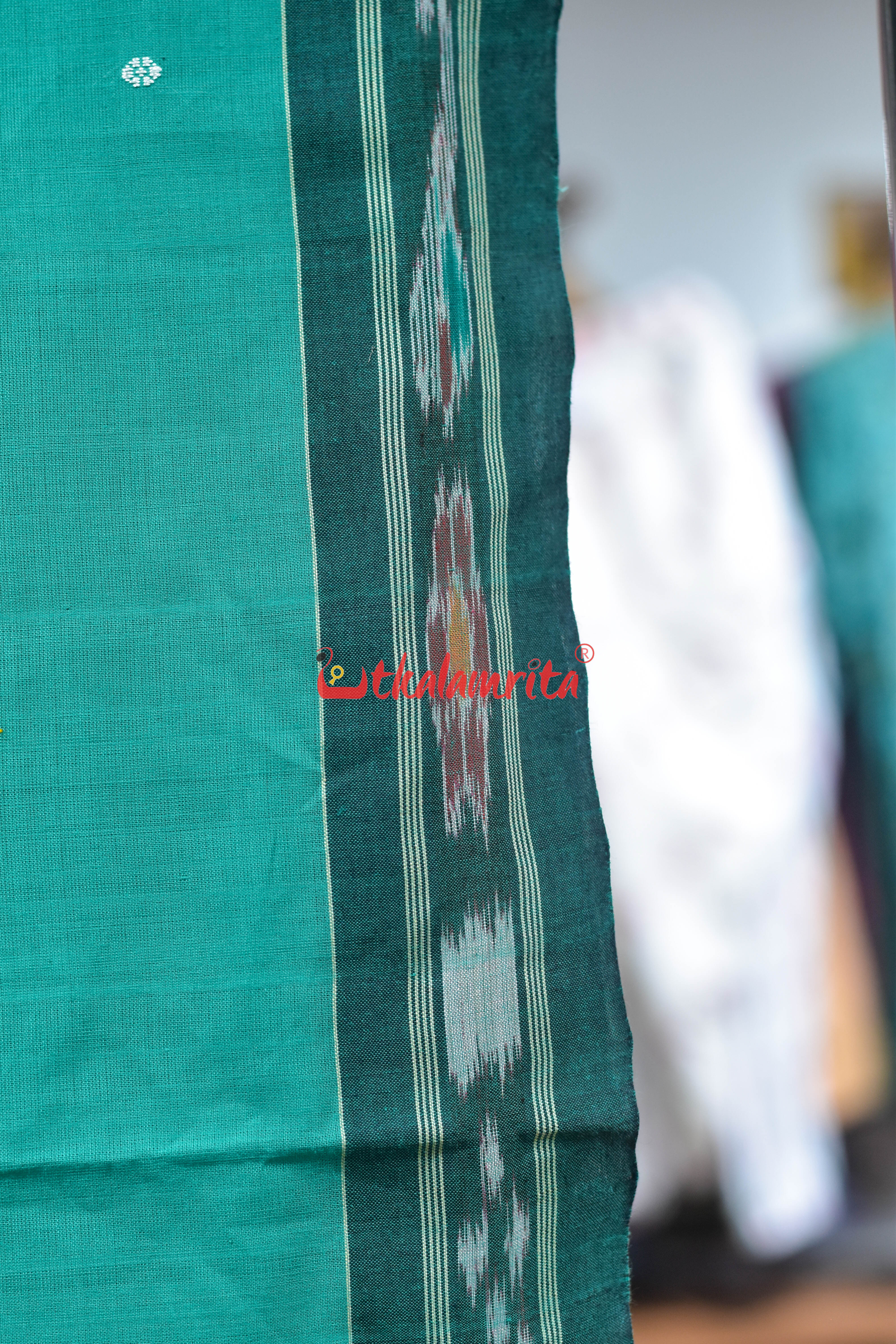 Seafoam Green Pittala Single Cotton Saree