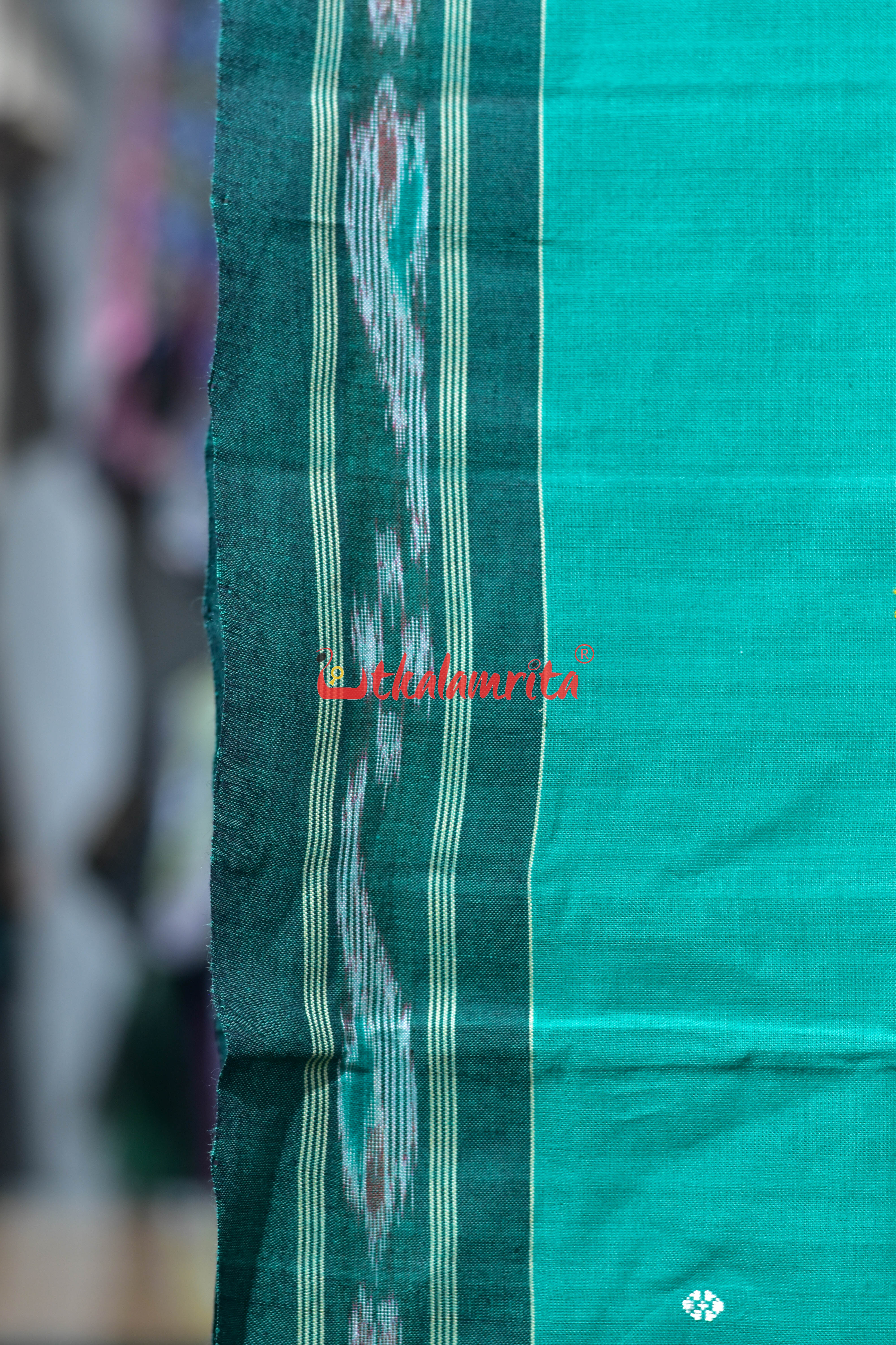 Seafoam Green Pittala Single Cotton Saree