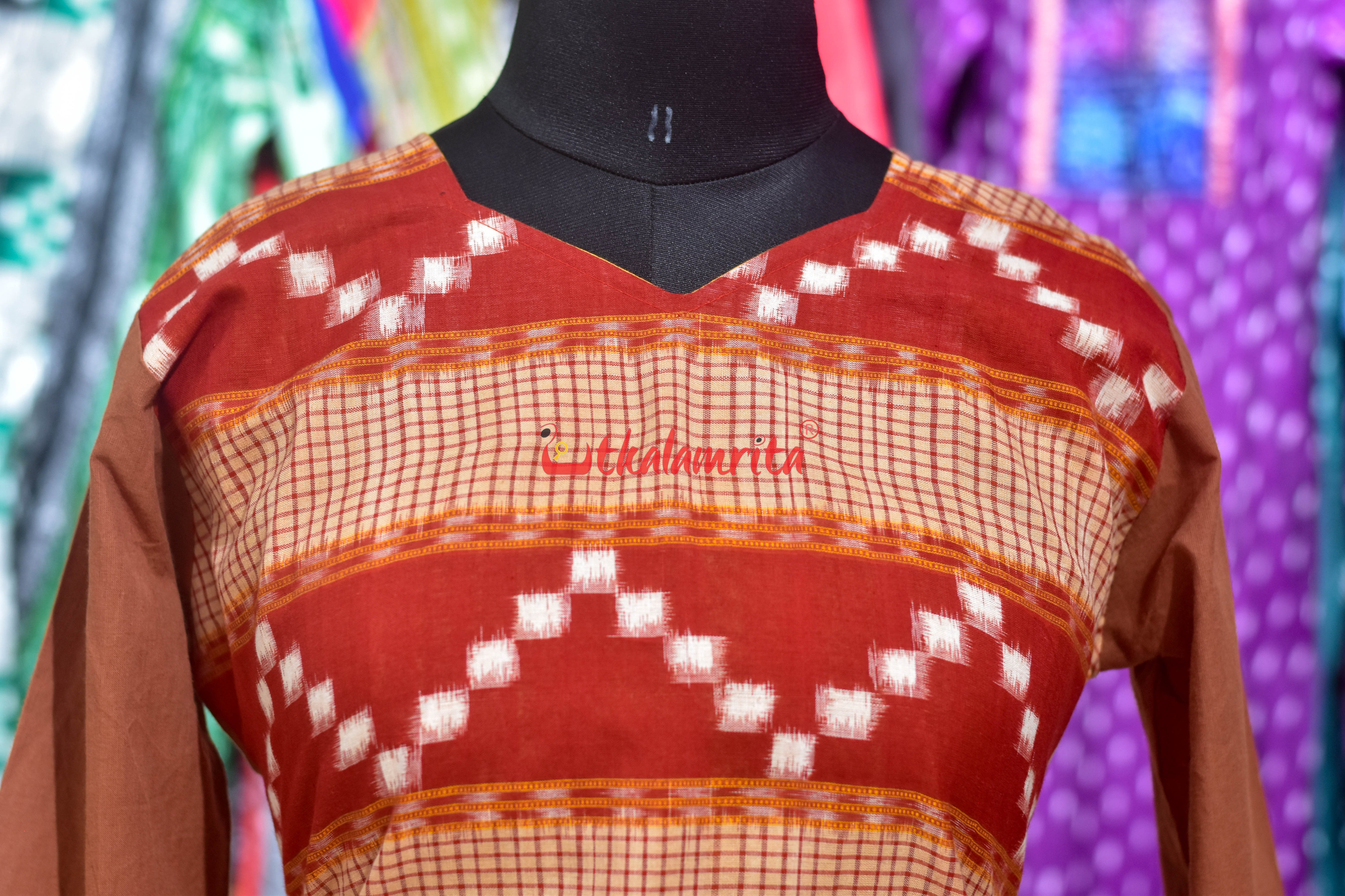 Rust Sachipar Pasapali (Ladies' Kurti)