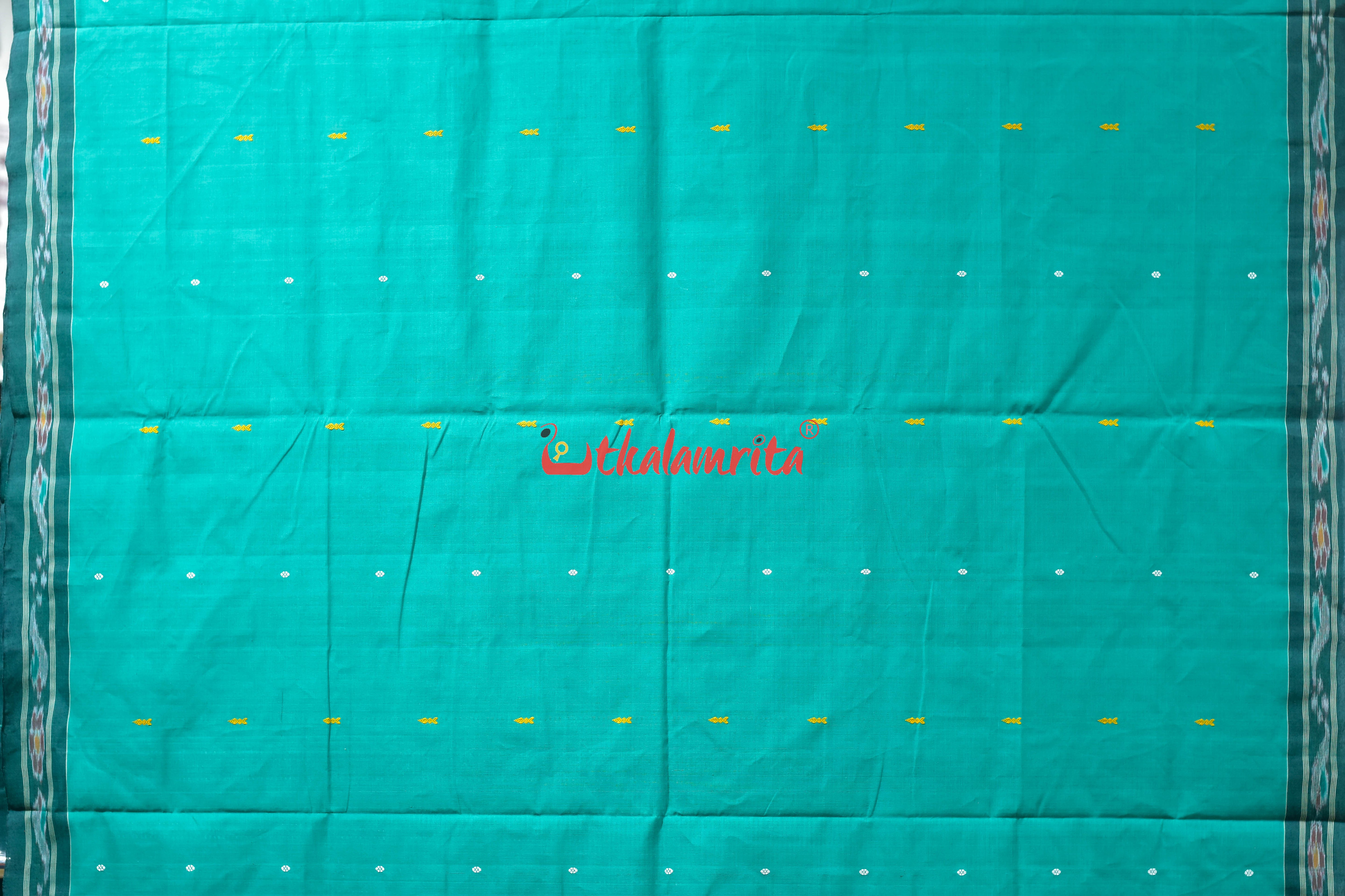 Seafoam Green Pittala Single Cotton Saree