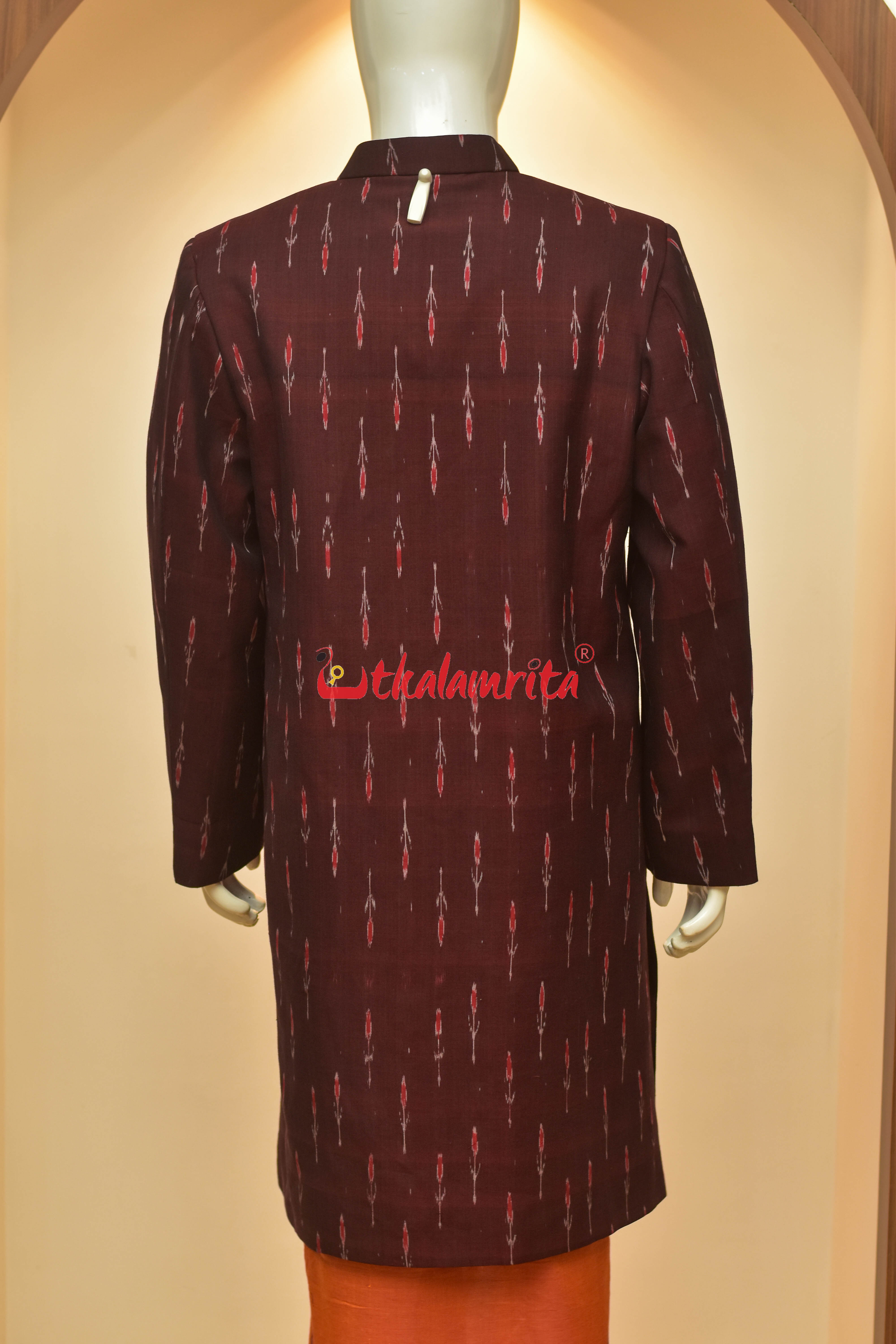 Maroon Labanga Bandha (Men's Sherwani)
