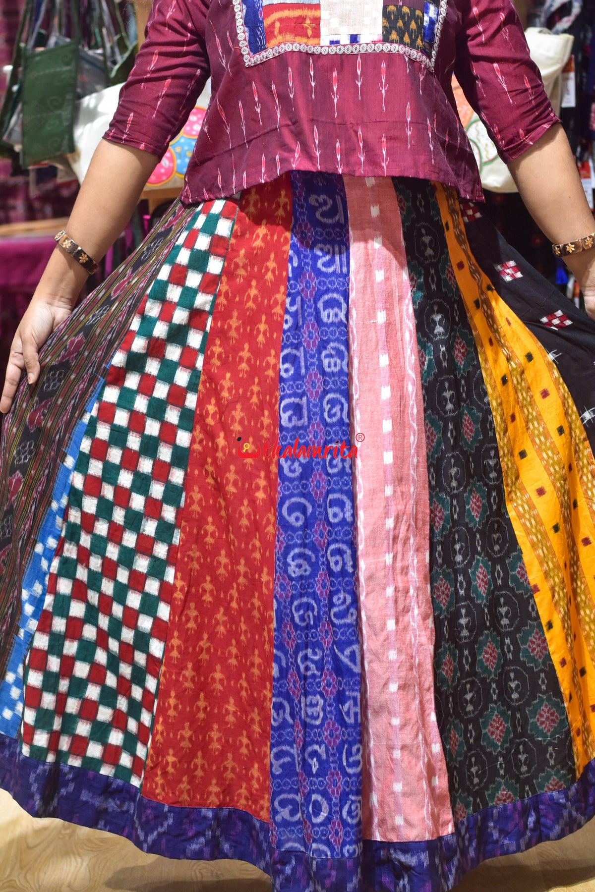 Odisha Ikat Designer Garba Skirt