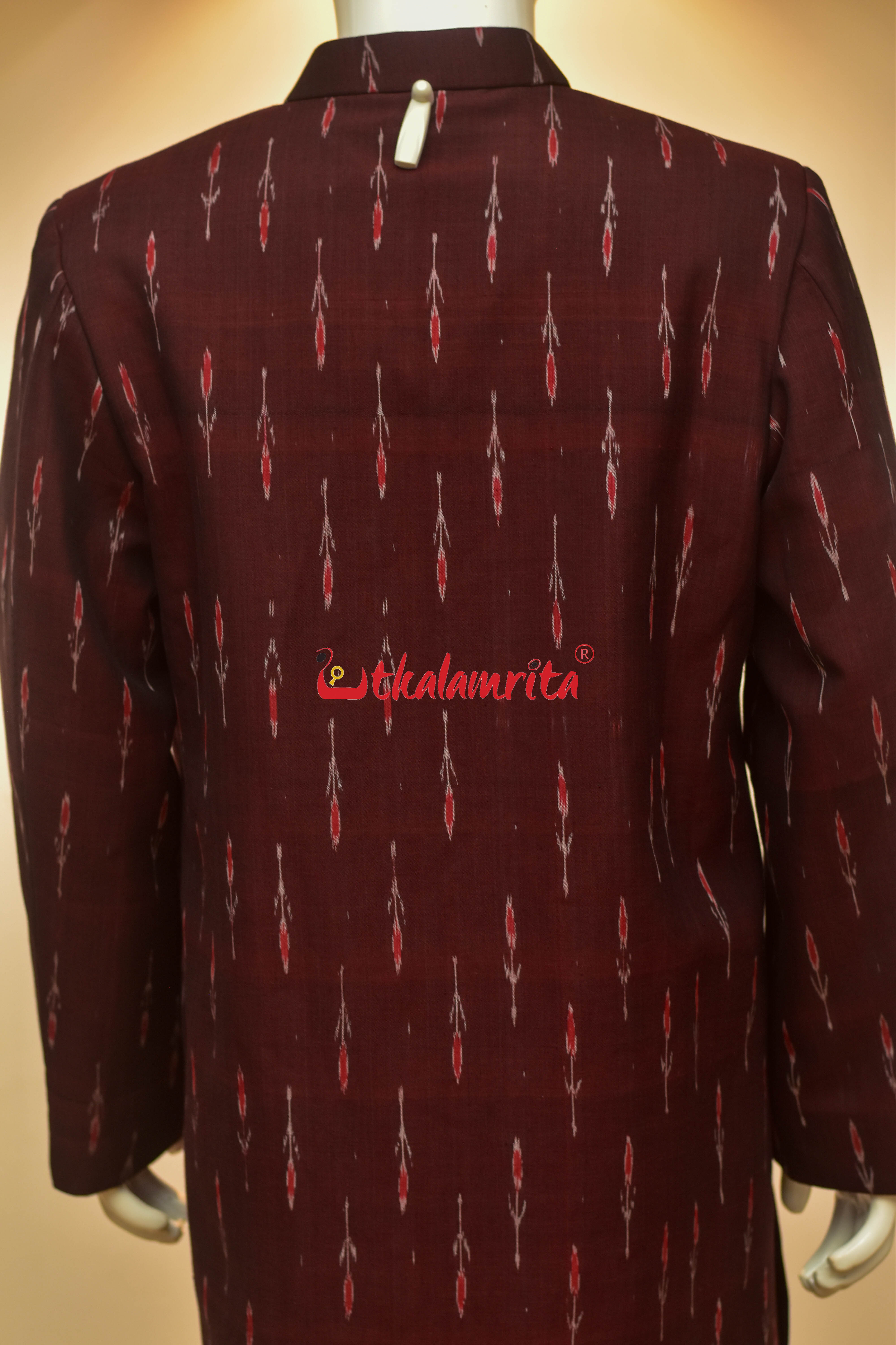 Maroon Labanga Bandha (Men's Sherwani)