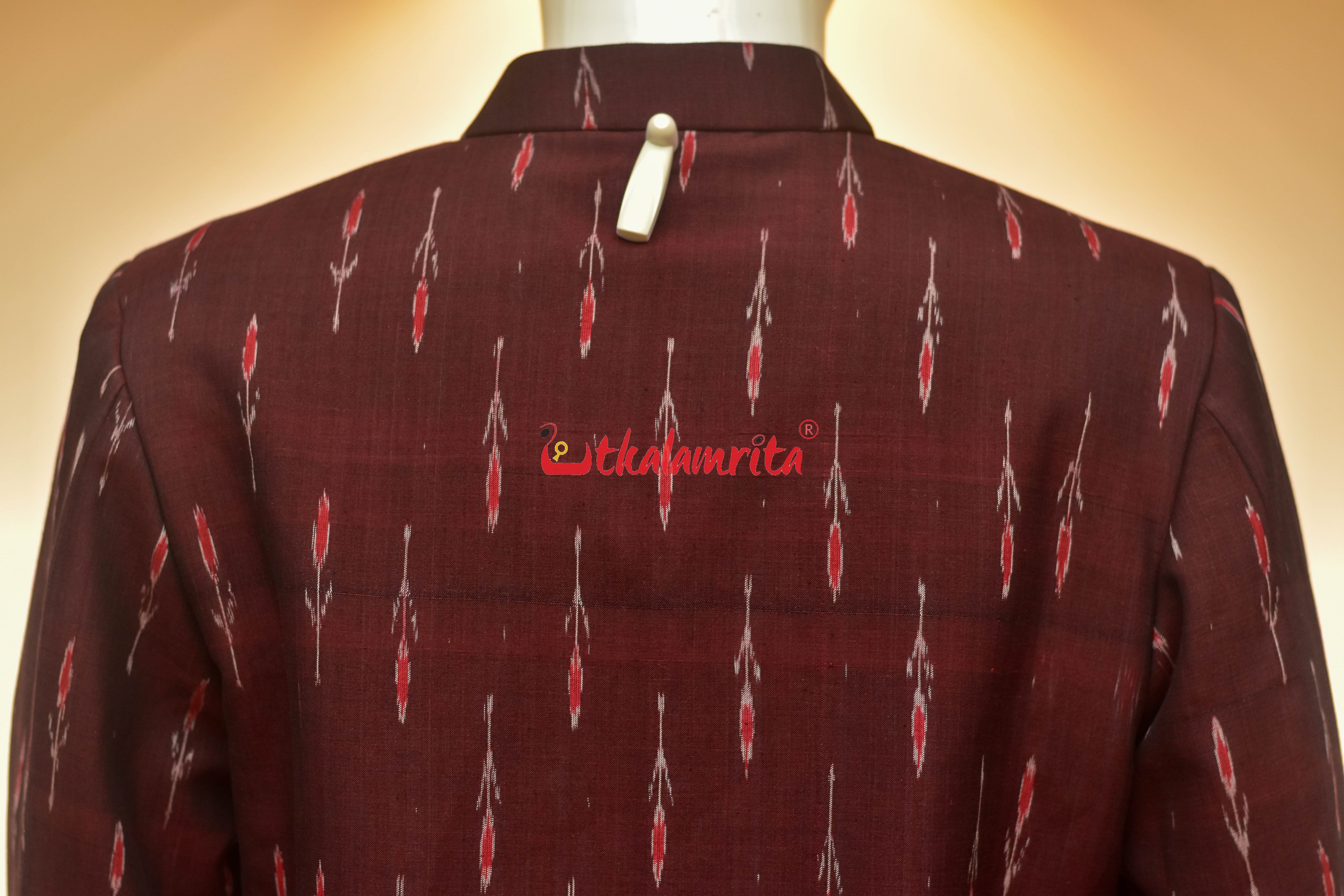 Maroon Labanga Bandha (Men's Sherwani)