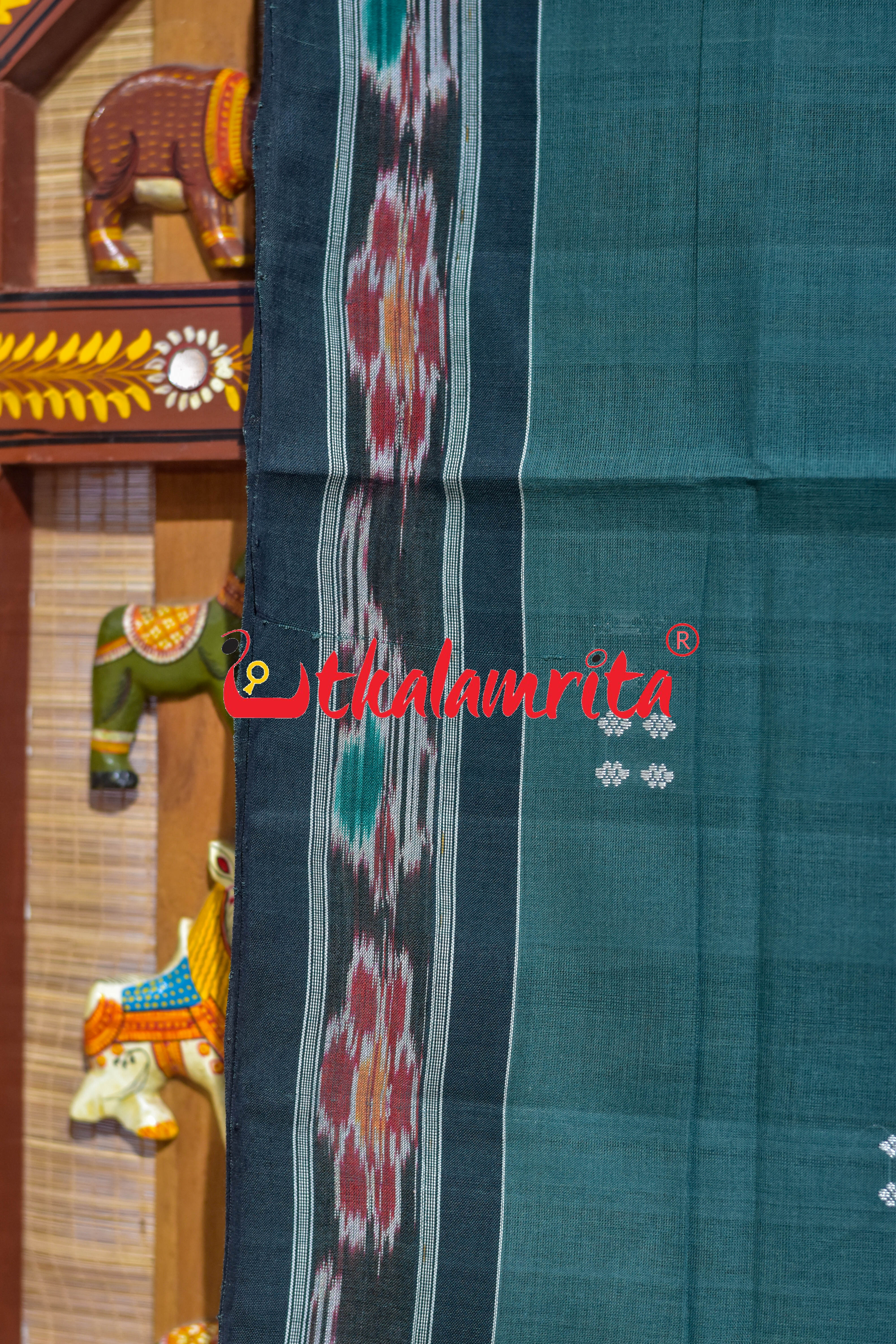 Olive Grey Pittala Single Cotton Saree