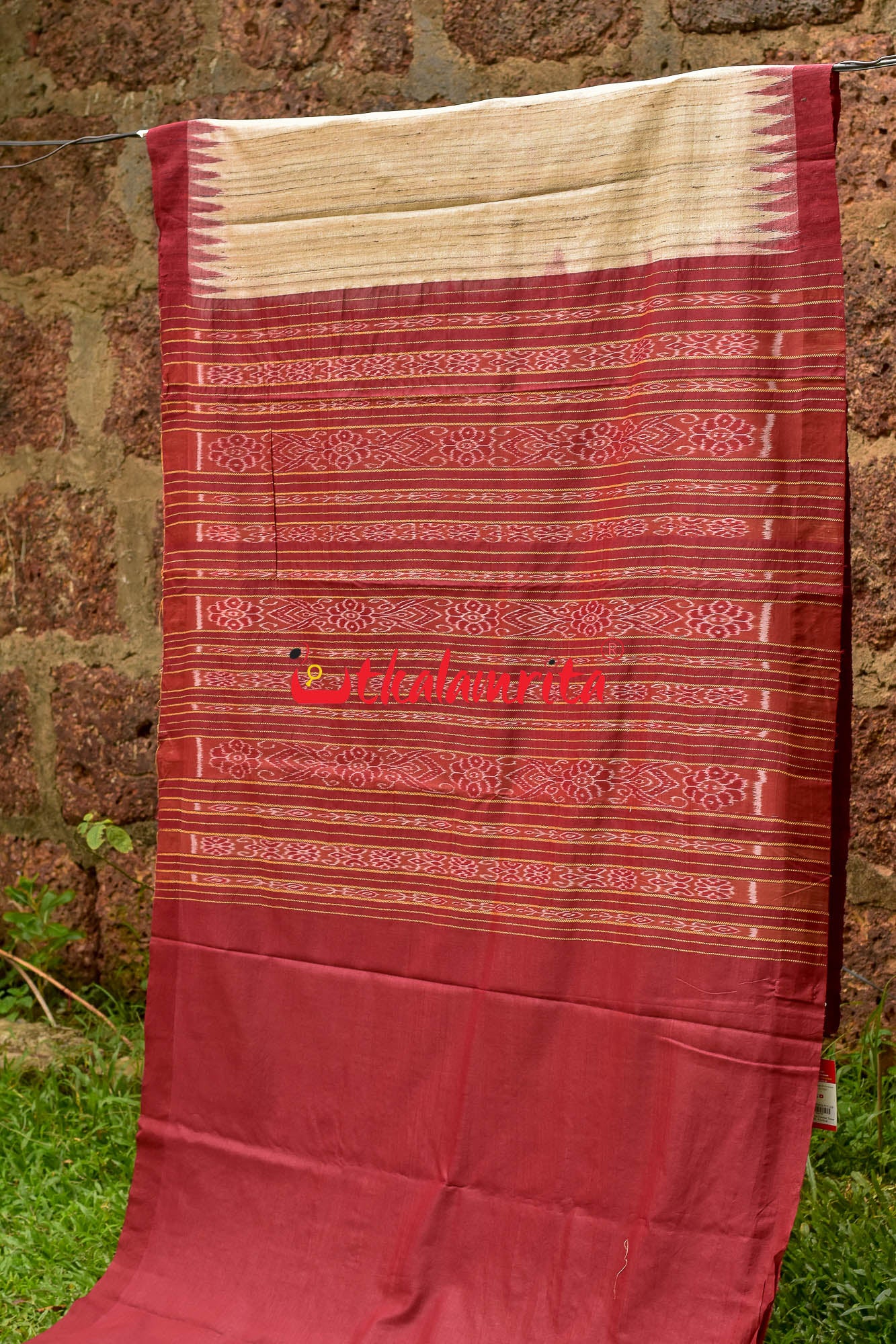 Ghee Maroon Gopalpur Tussar