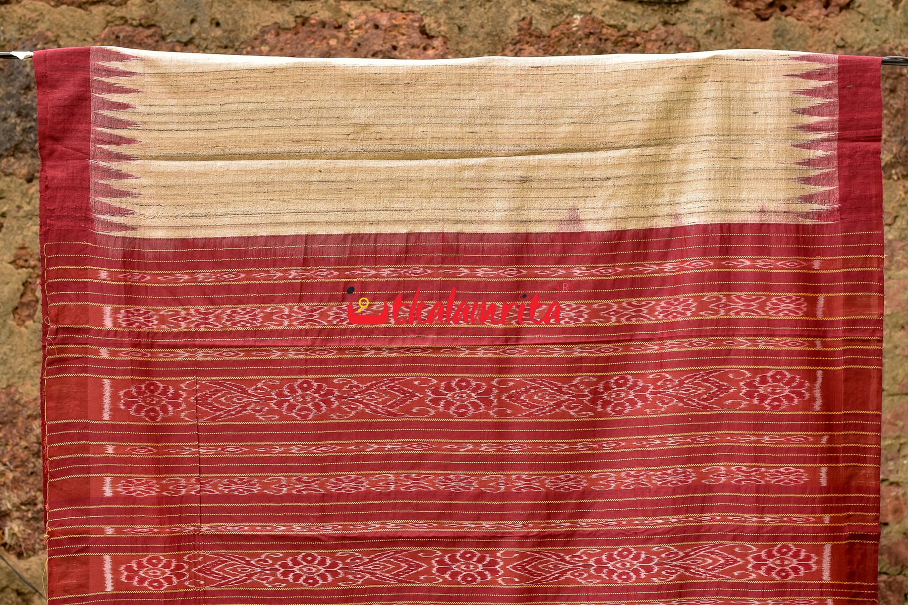 Ghee Maroon Gopalpur Tussar