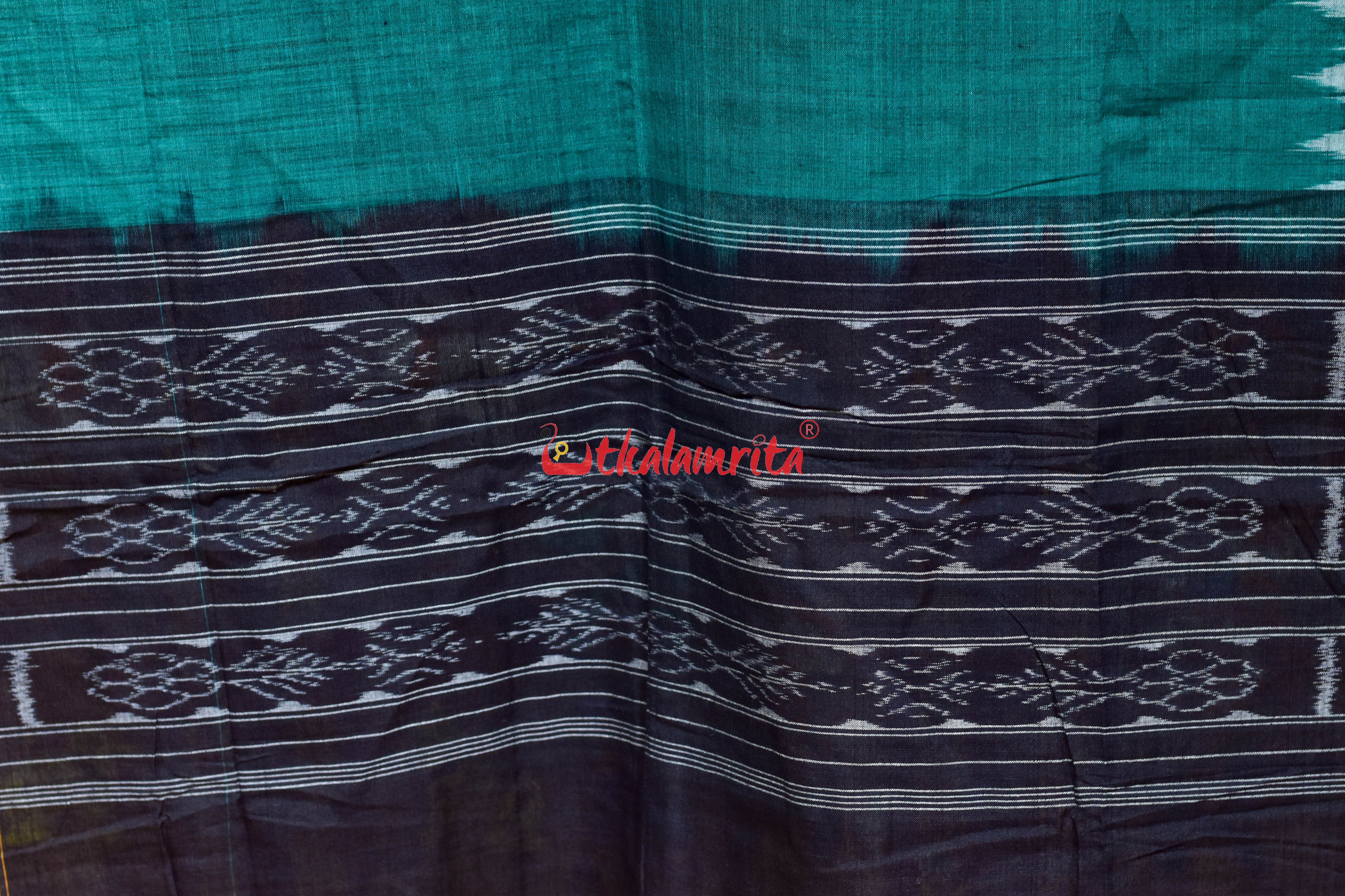 Green Black Flower Bandha Cotton (Dupatta)