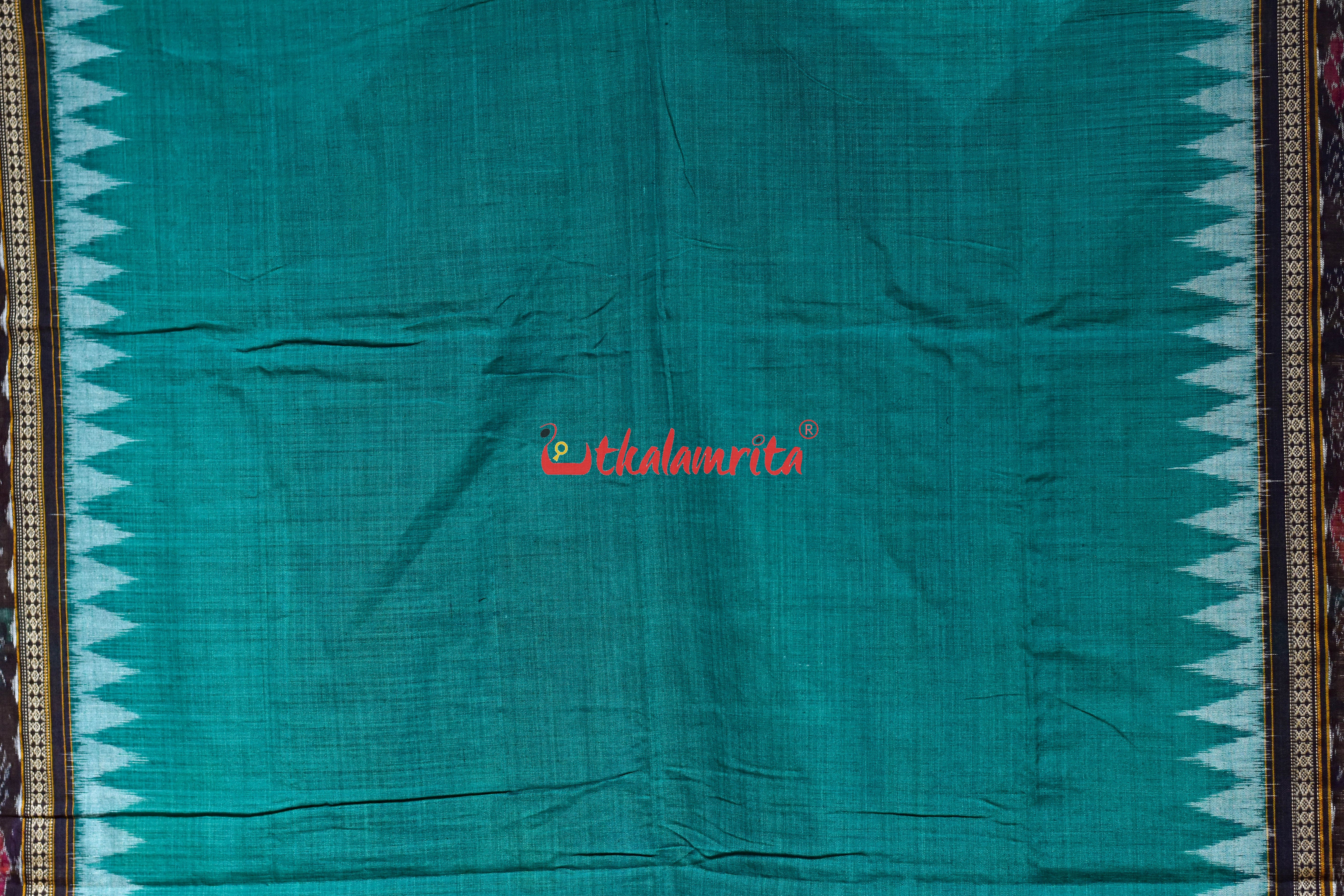 Green Black Flower Bandha Cotton (Dupatta)