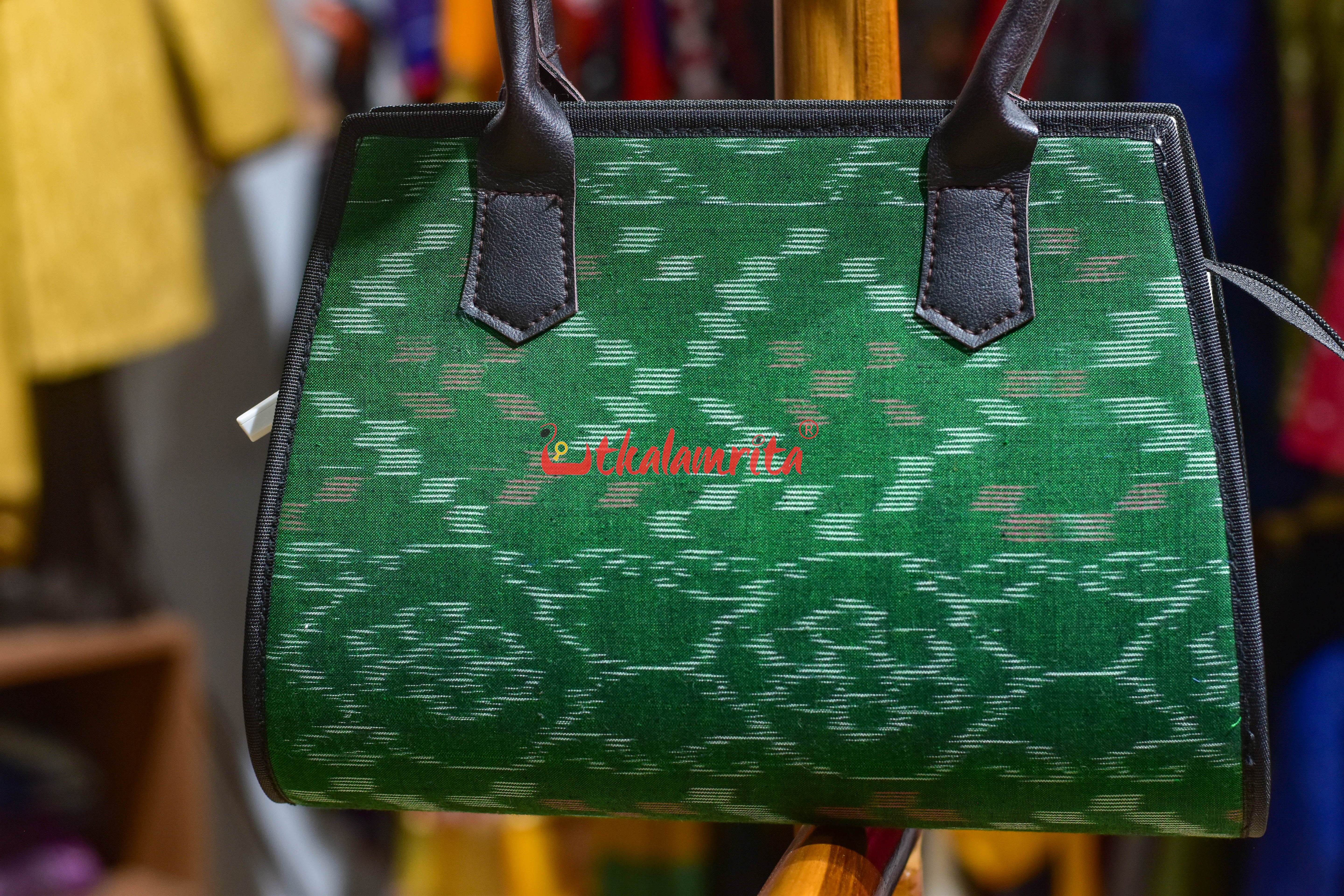 Green Tetris Trapezium Vanity Bag