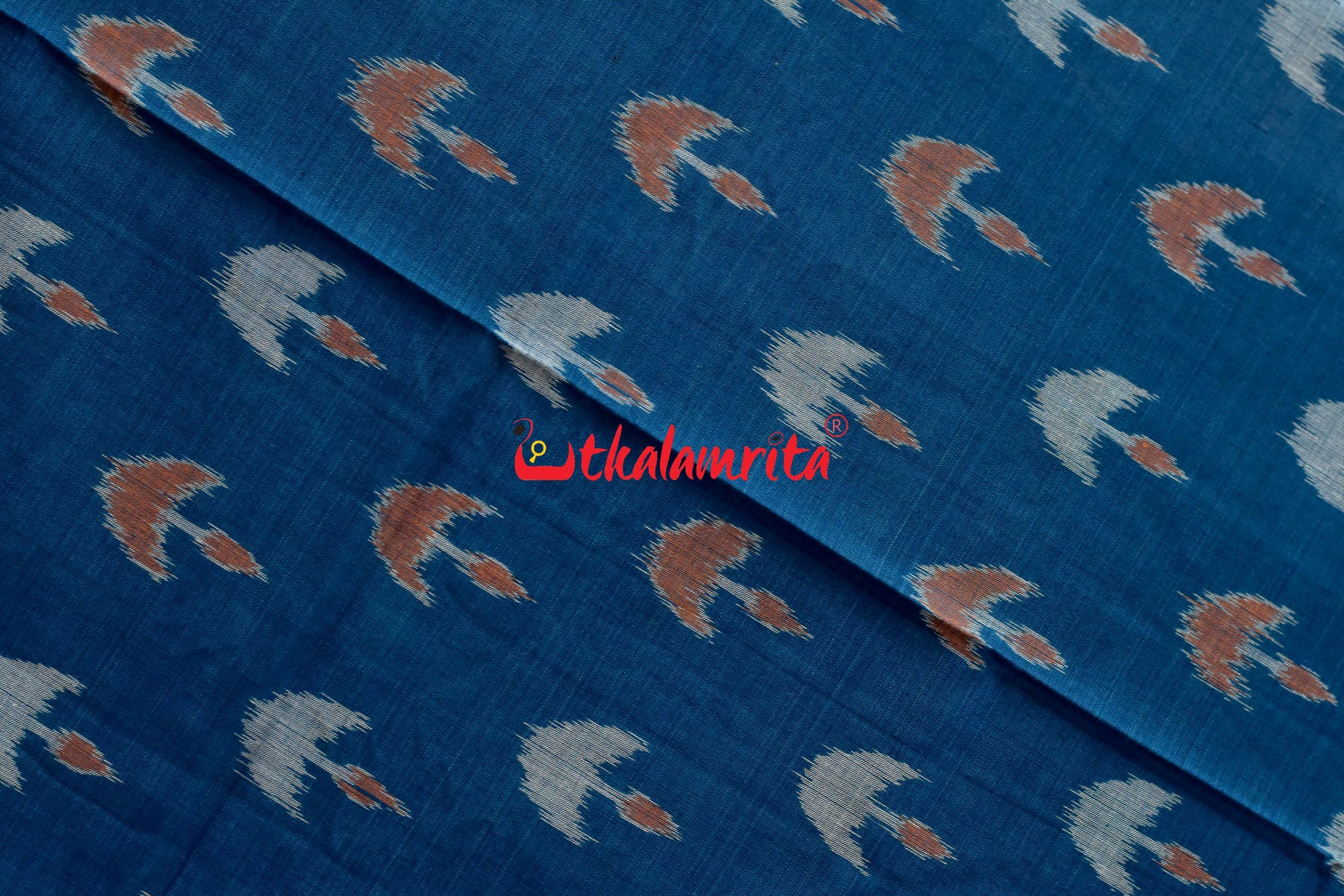 Teal Boita & Ducks Khandua Cotton Saree