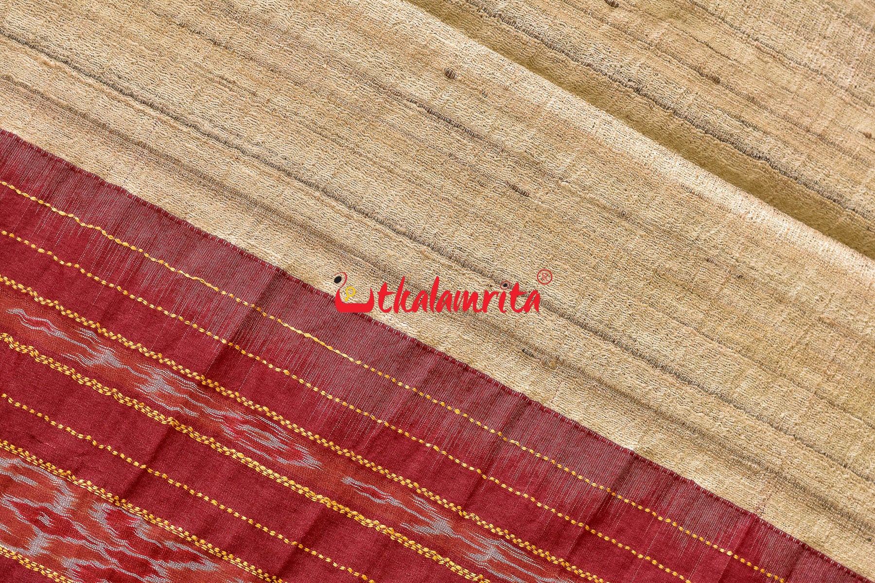 Ghee Maroon Gopalpur Tussar