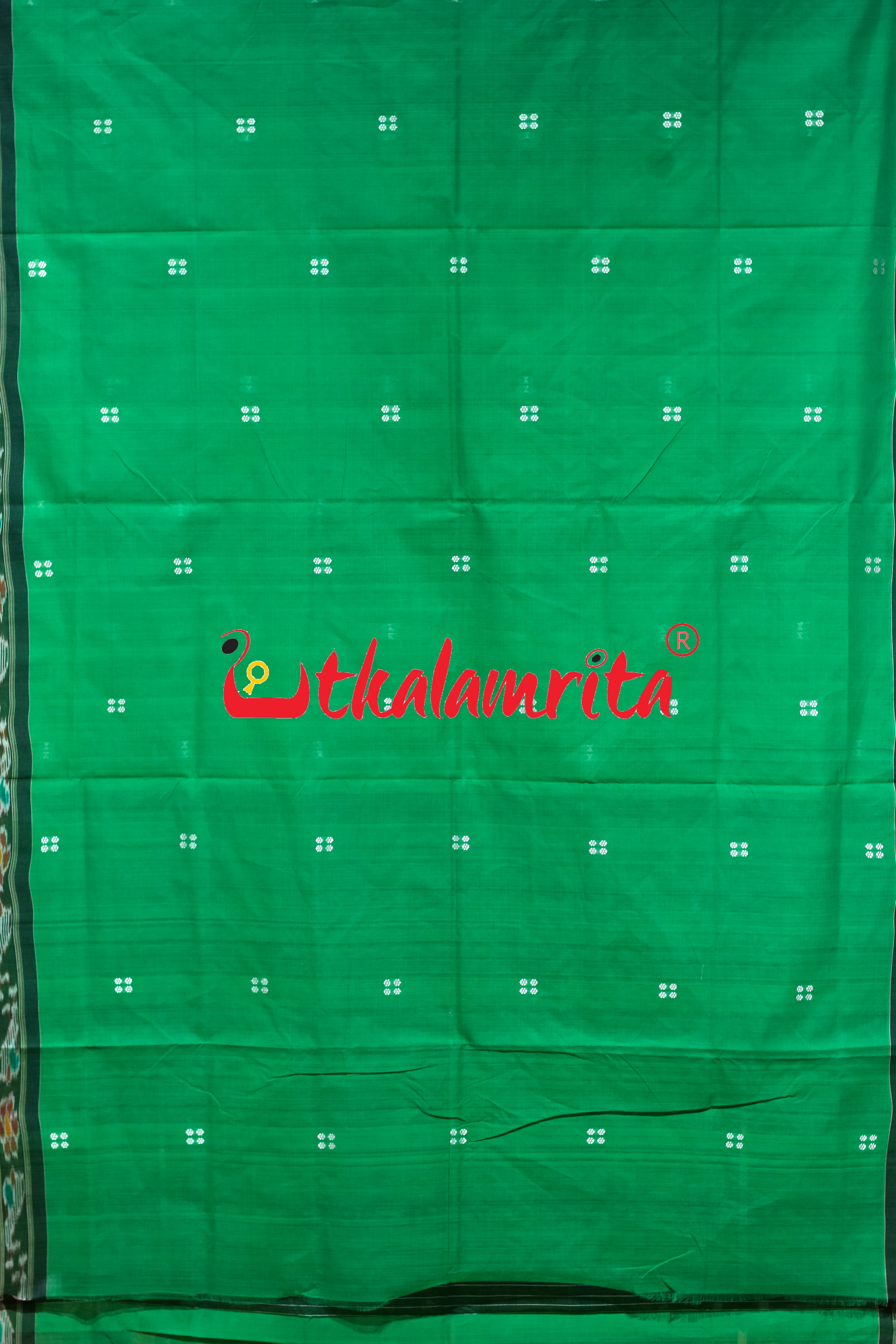 Green Pittala Single Cotton Saree