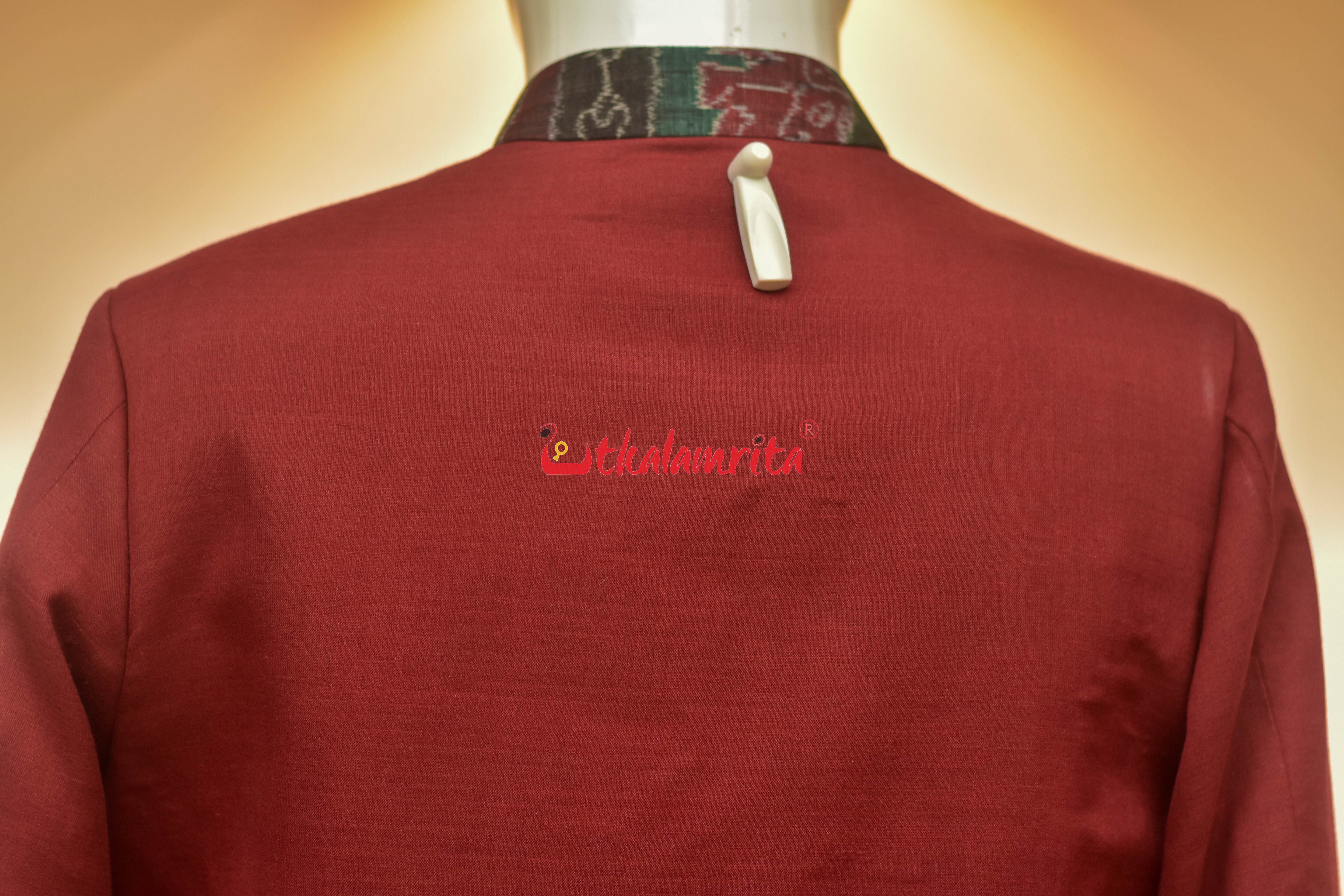 Maroon with Elephant Design (Men's Sherwani)