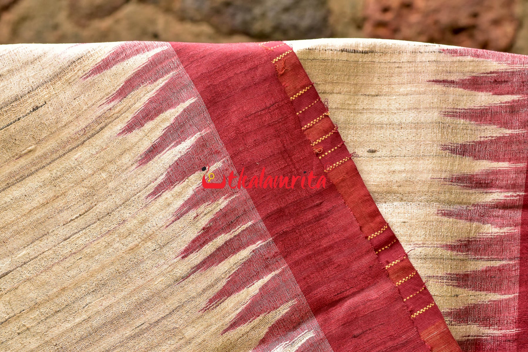 Ghee Maroon Gopalpur Tussar