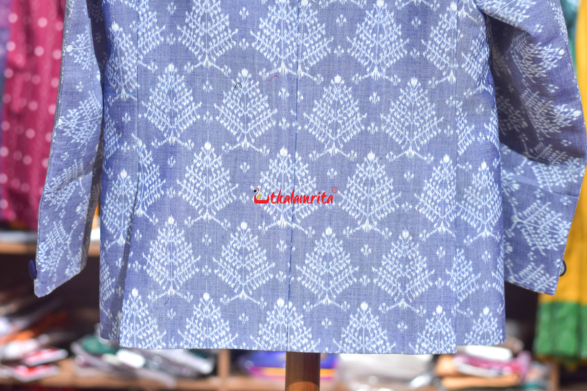 Sky Blue Gacha Sambalpuri (Men's Jodhpuri Coat)