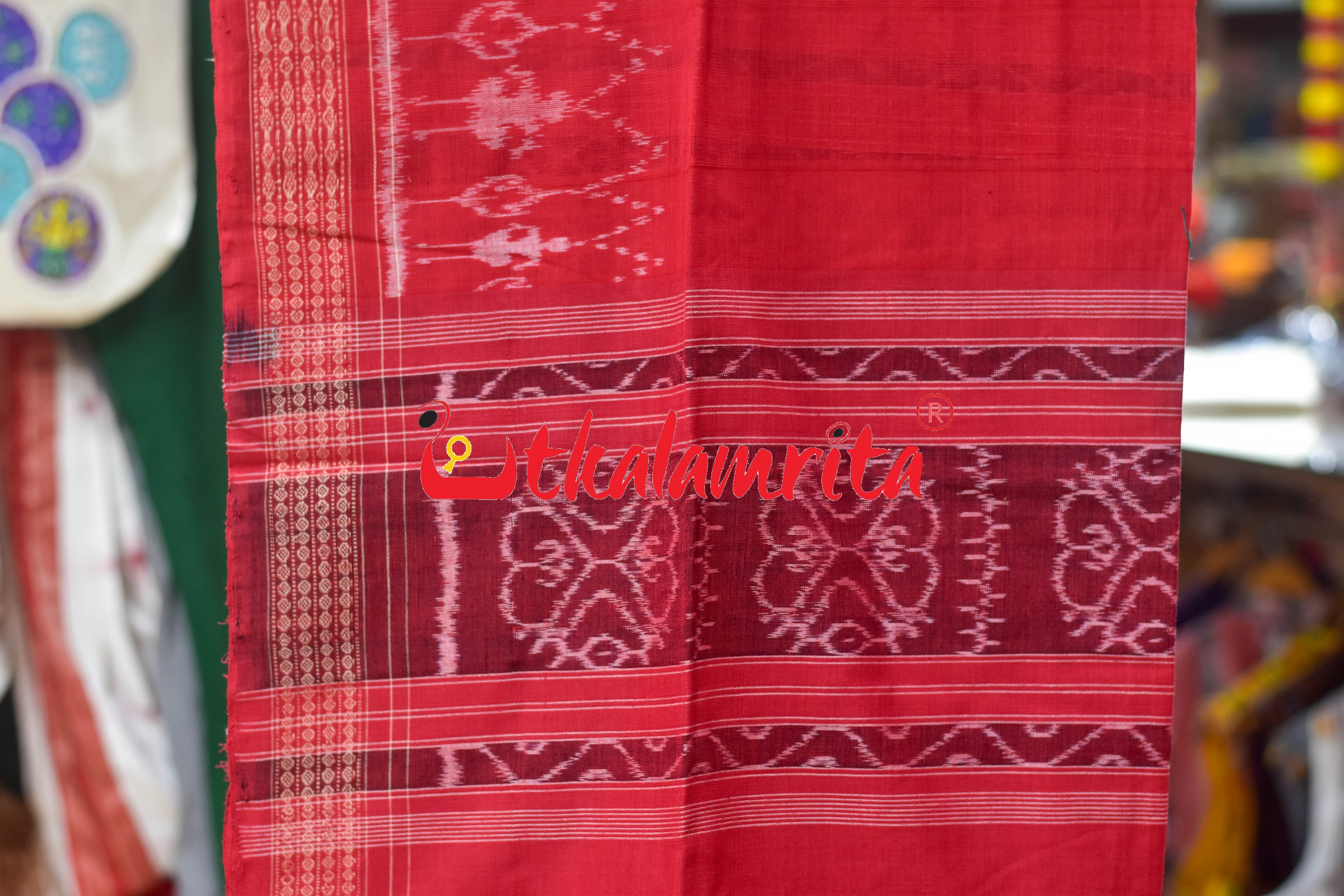 Brown Red S Bandha Cotton Dress Set