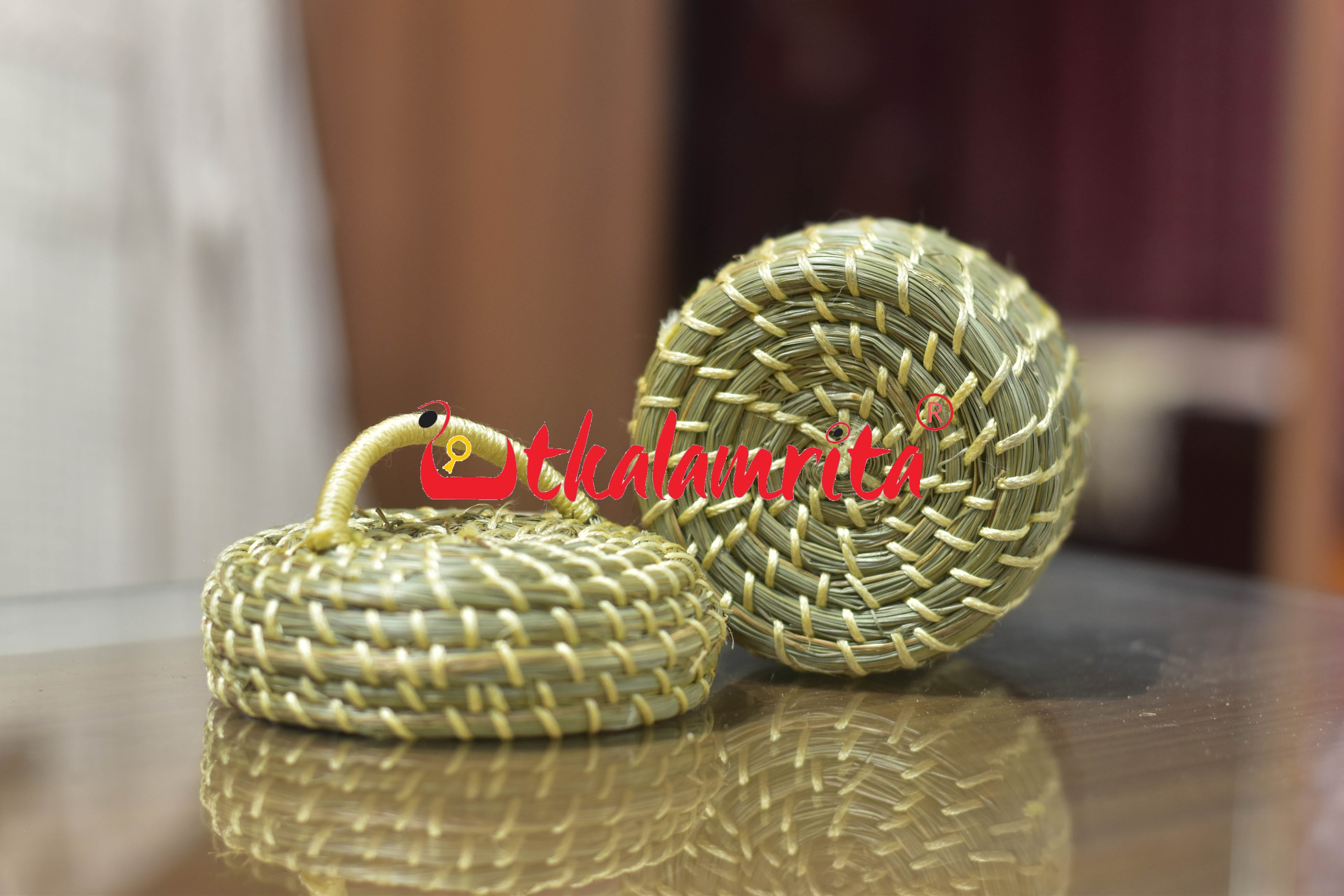 Sabai Grass Cream Thread Jewellery Box