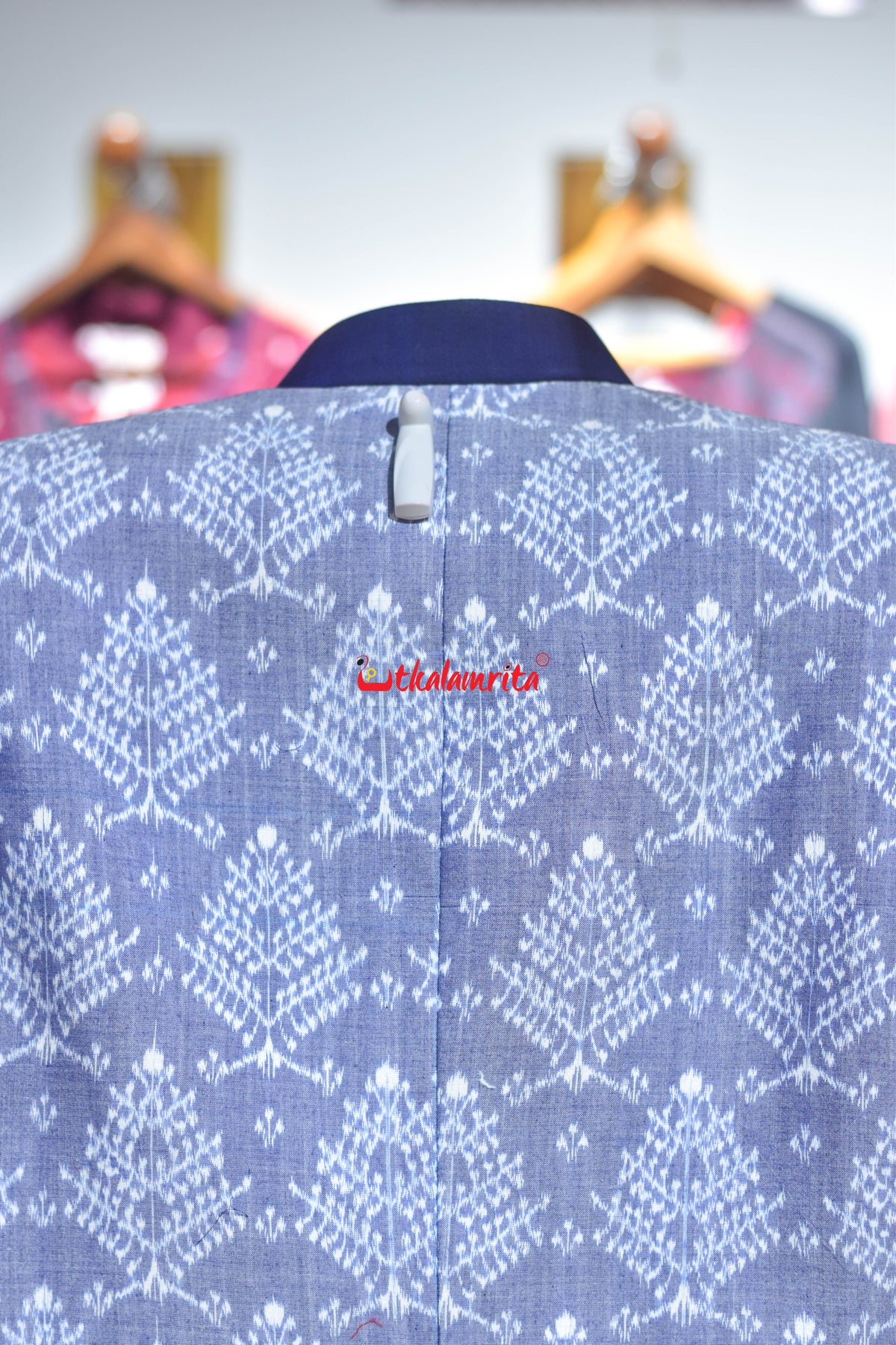 Sky Blue Gacha Sambalpuri (Men's Jodhpuri Coat)