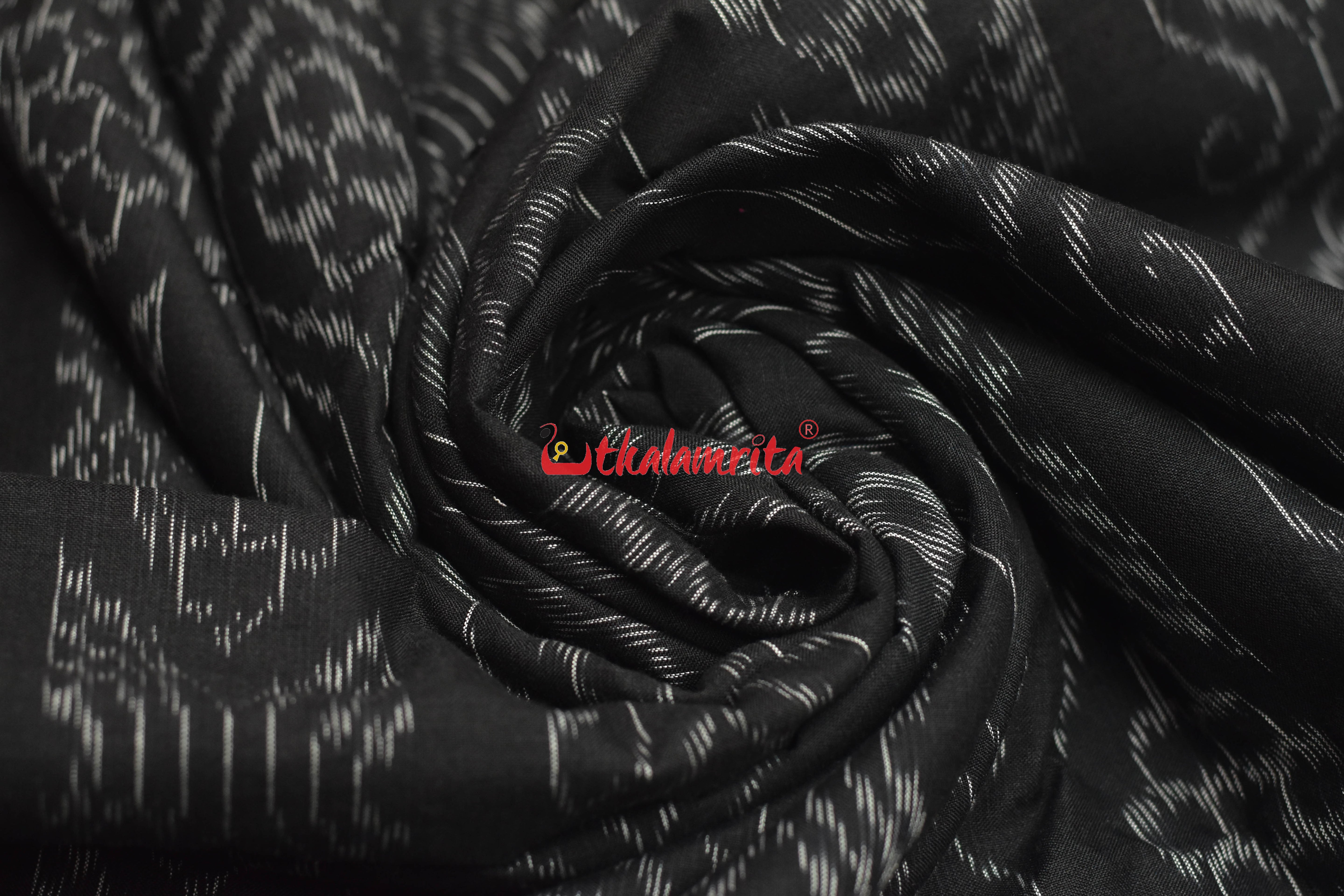 Flower Bandha on Black (Fabric)