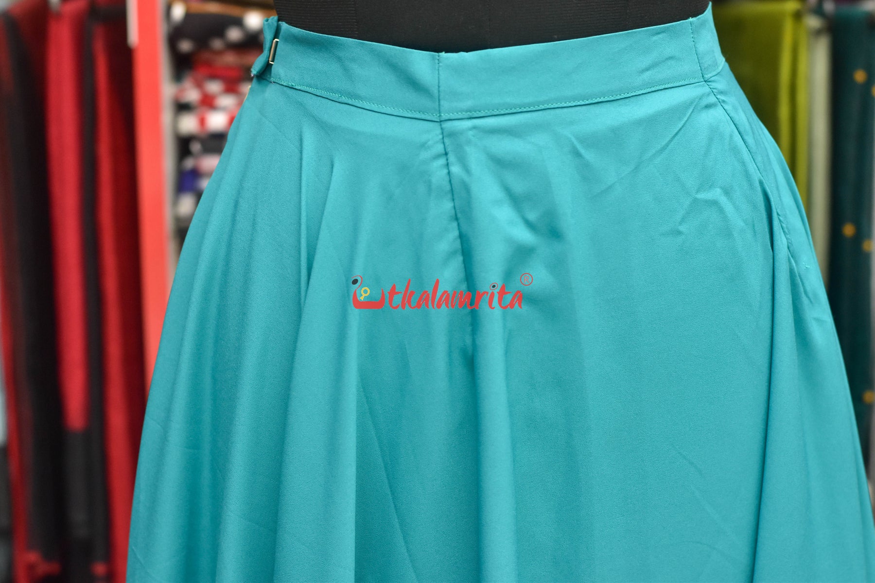 Odia Alphabet Blue Teal Sambalpuri Cotton (Fabric)