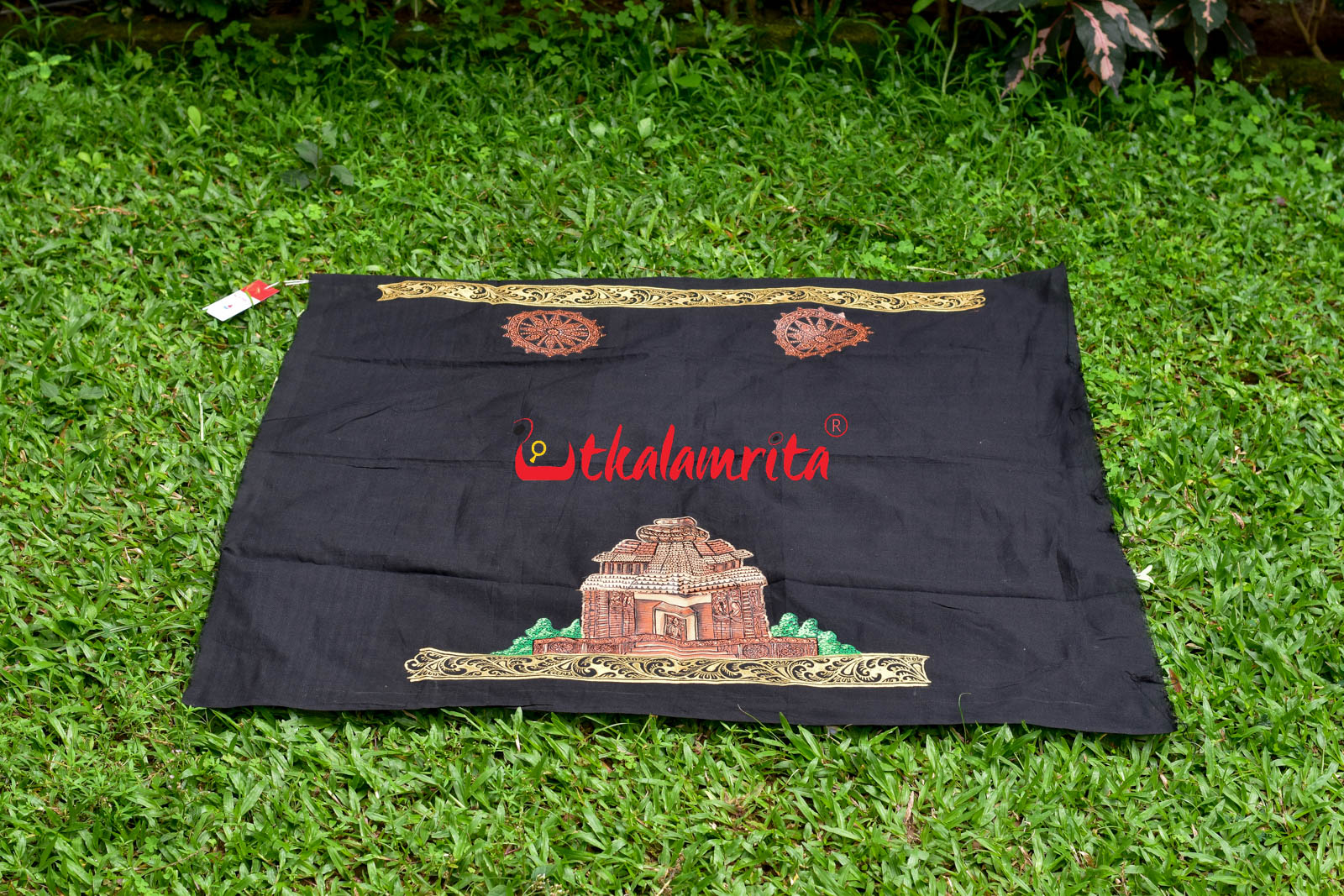 Konark Temple Pattachitra Black (Kurta Piece)