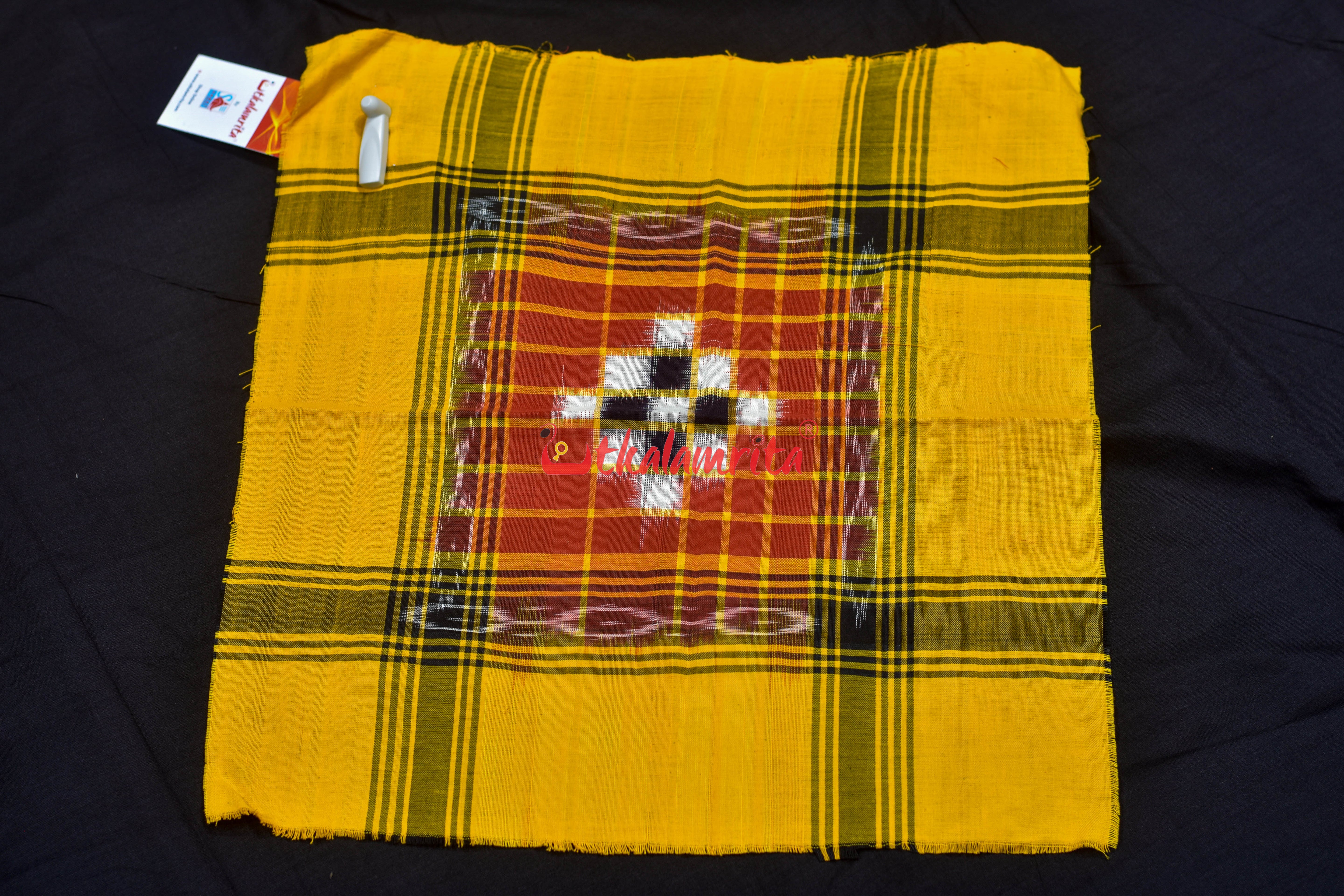 Yellow Orange Check Pasapali (Rumal)